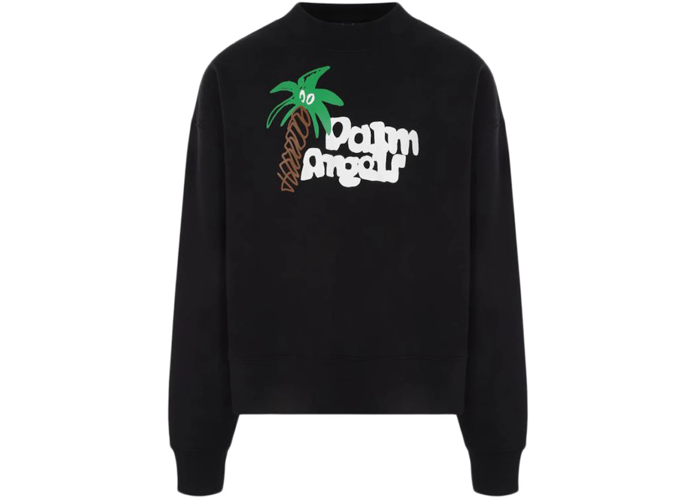 palm angels sketchy jersey sweatshirt black