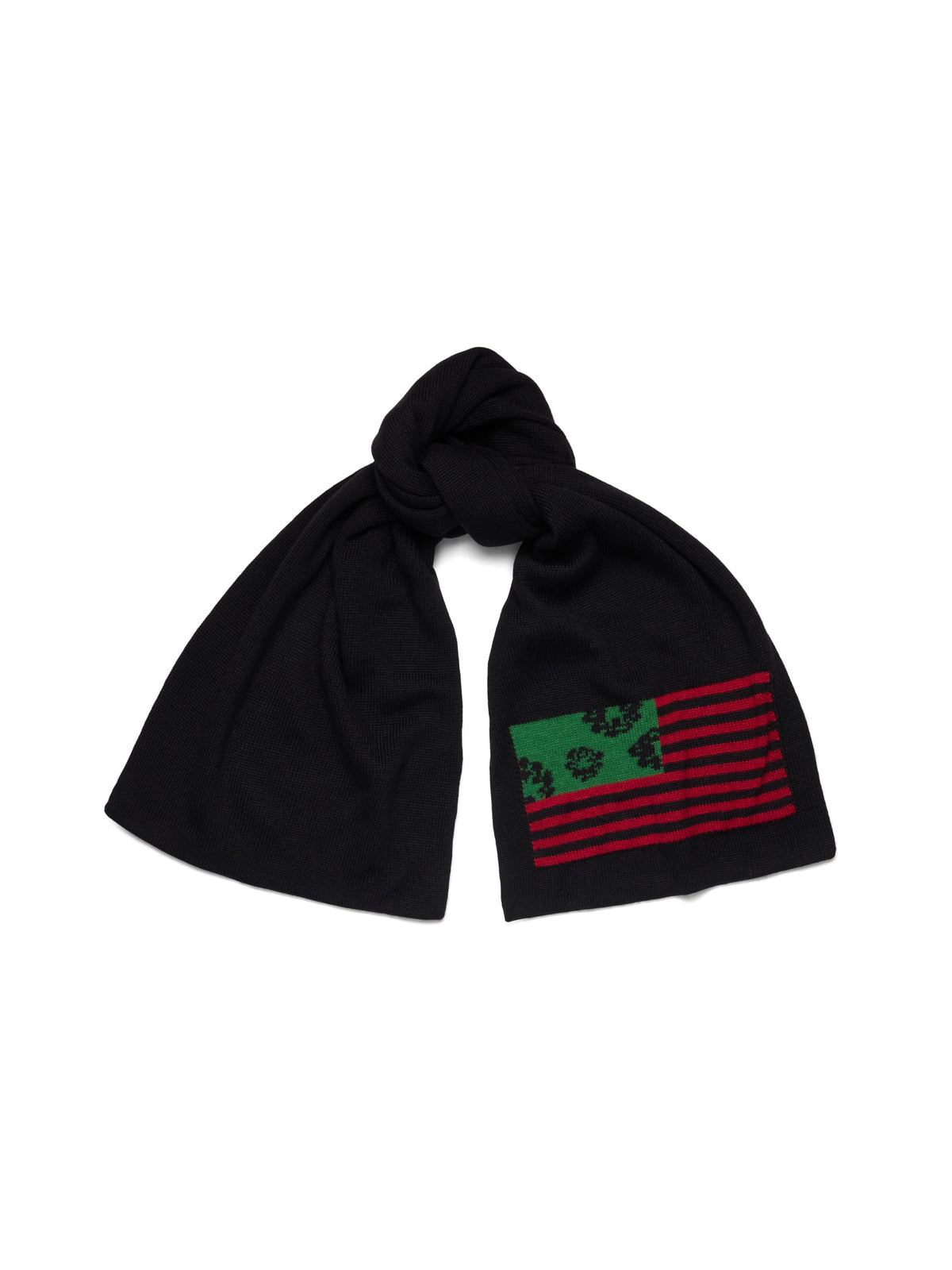 Denim Tears Pan-African Wreath Flag Scarf Black