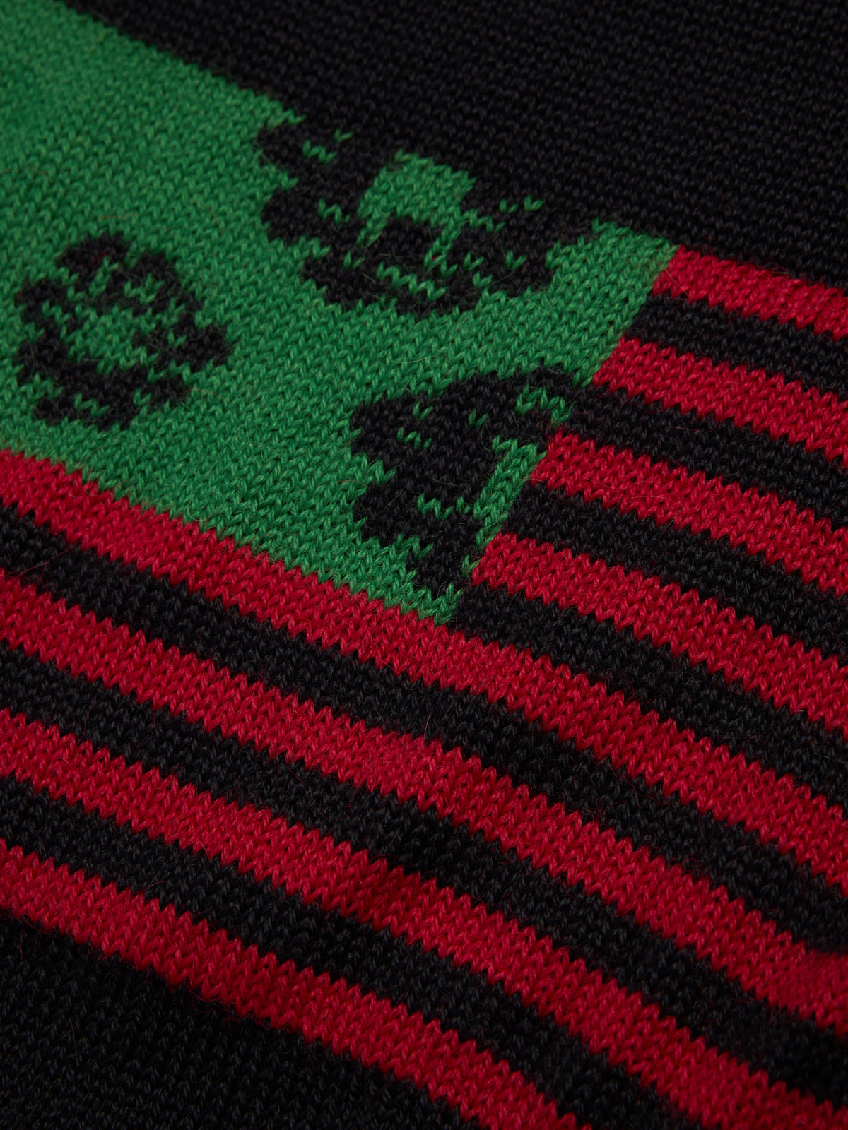 Denim Tears Pan-African Wreath Flag Scarf Black