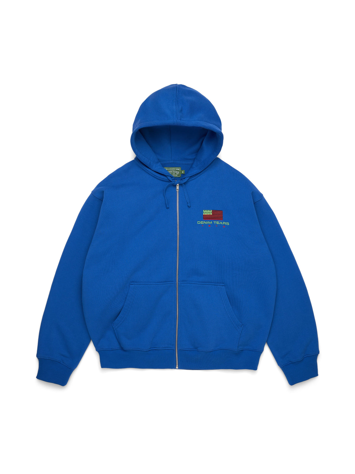 Denim Tears Pan African Zip Hoodie Blue