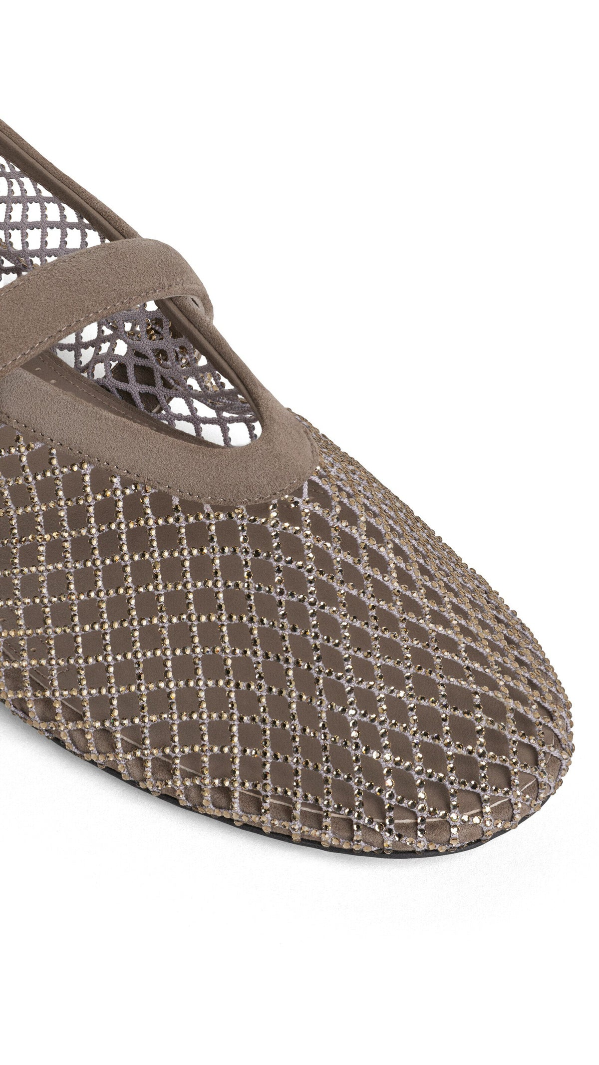 Alaïa Ballet Flats In Strass Fishnet