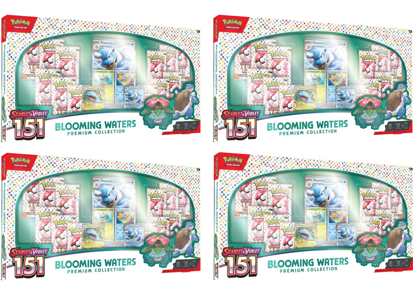 Pokemon Scarlet & Violet 151 Blooming Waters Premium Collection Box 4X Lot