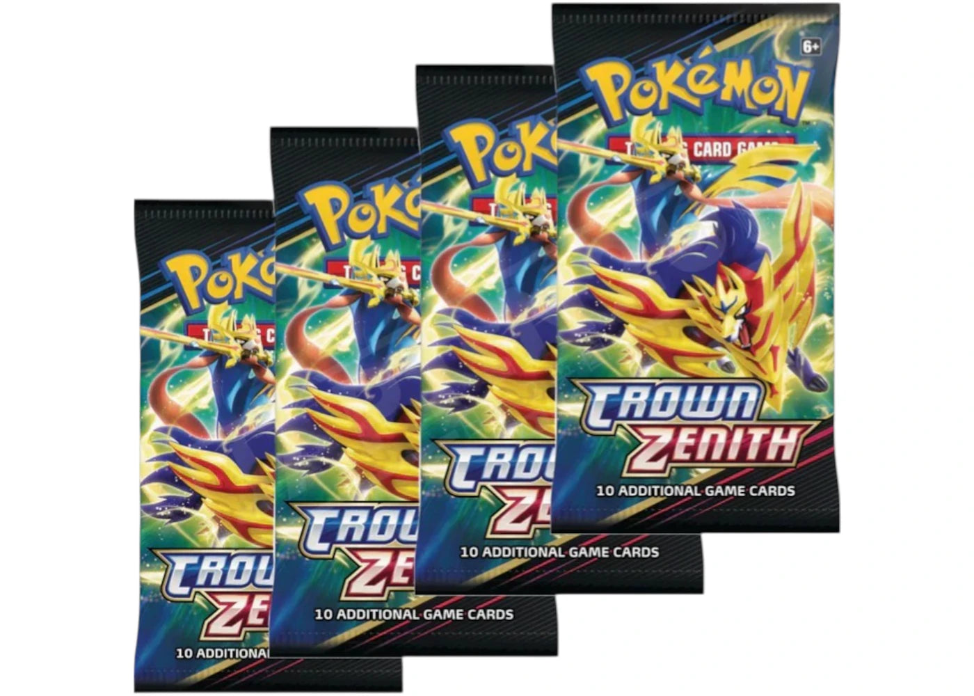 Pokemon Sword & Shield Crown Zenith Booster Pack 4X Lot (Artwork May Vary)