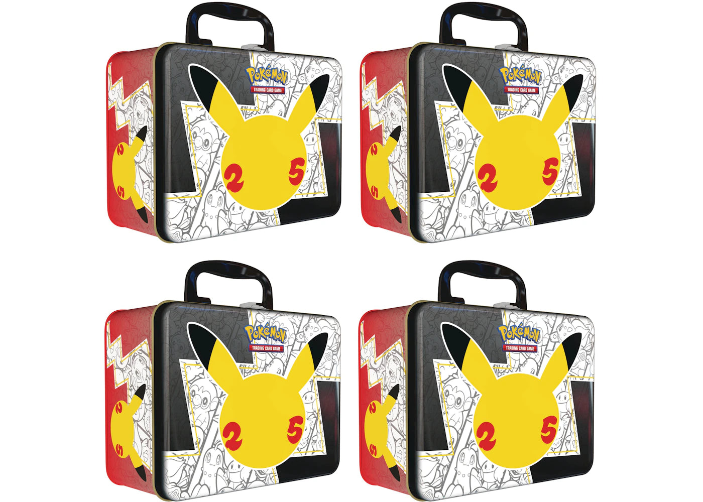 Pokemon Tcg 25Th Anniversary Celebrations Collector Chest Tin 4X Lot