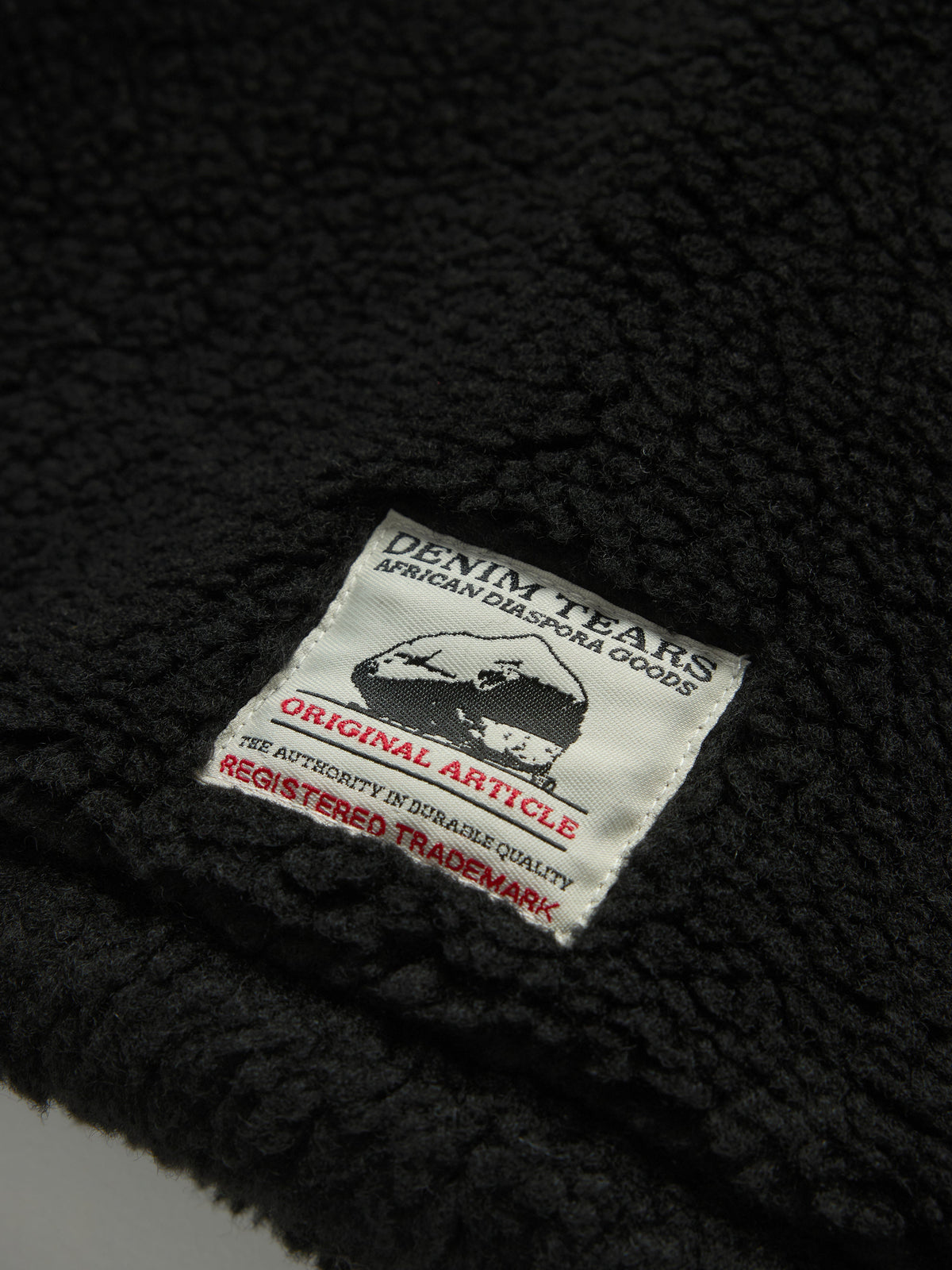 Denim Tears Polar Fleece Quarter Zip Jacket Black