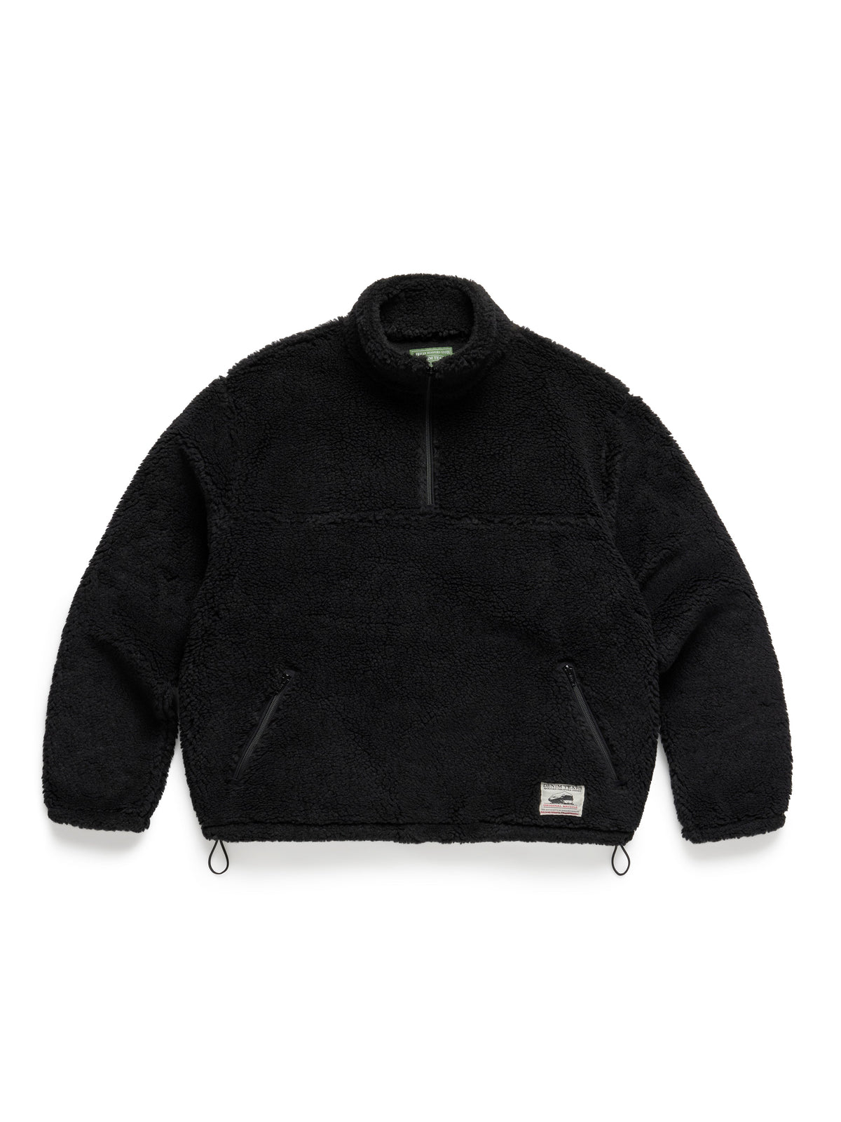Denim Tears Polar Fleece Quarter Zip Jacket Black