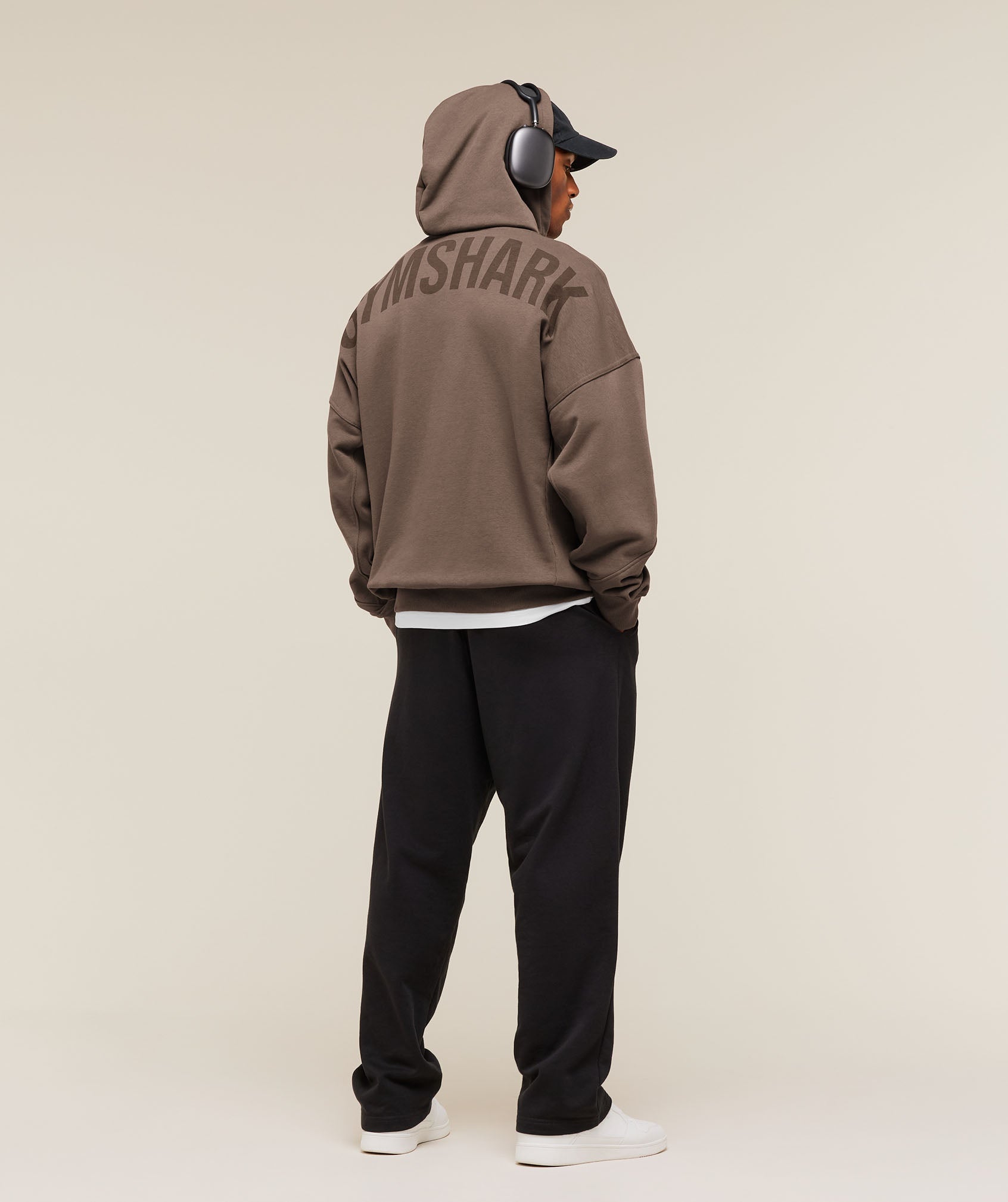 Gymshark Power Zip Up Hoodie Soft Brown