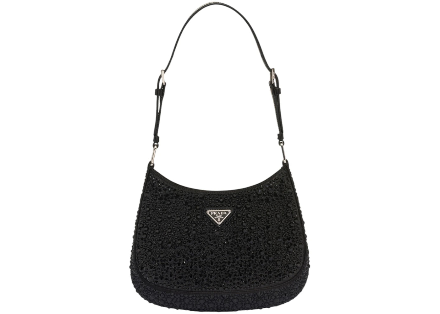 Prada Bag Cleo Satin Crystals Black