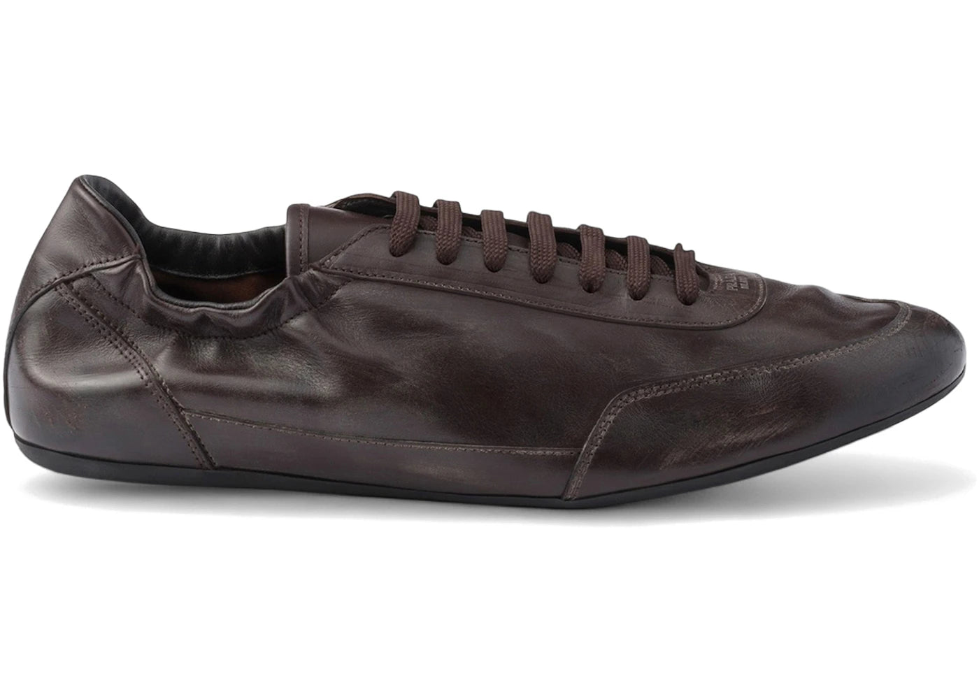 Prada Collapse Sneakers Leather Dark Brown