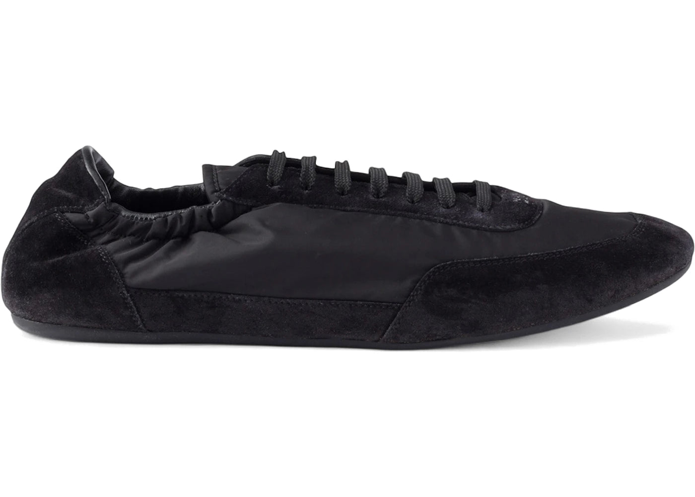 Prada Collapse Sneakers Re-Nylon Suede Elasticized Black