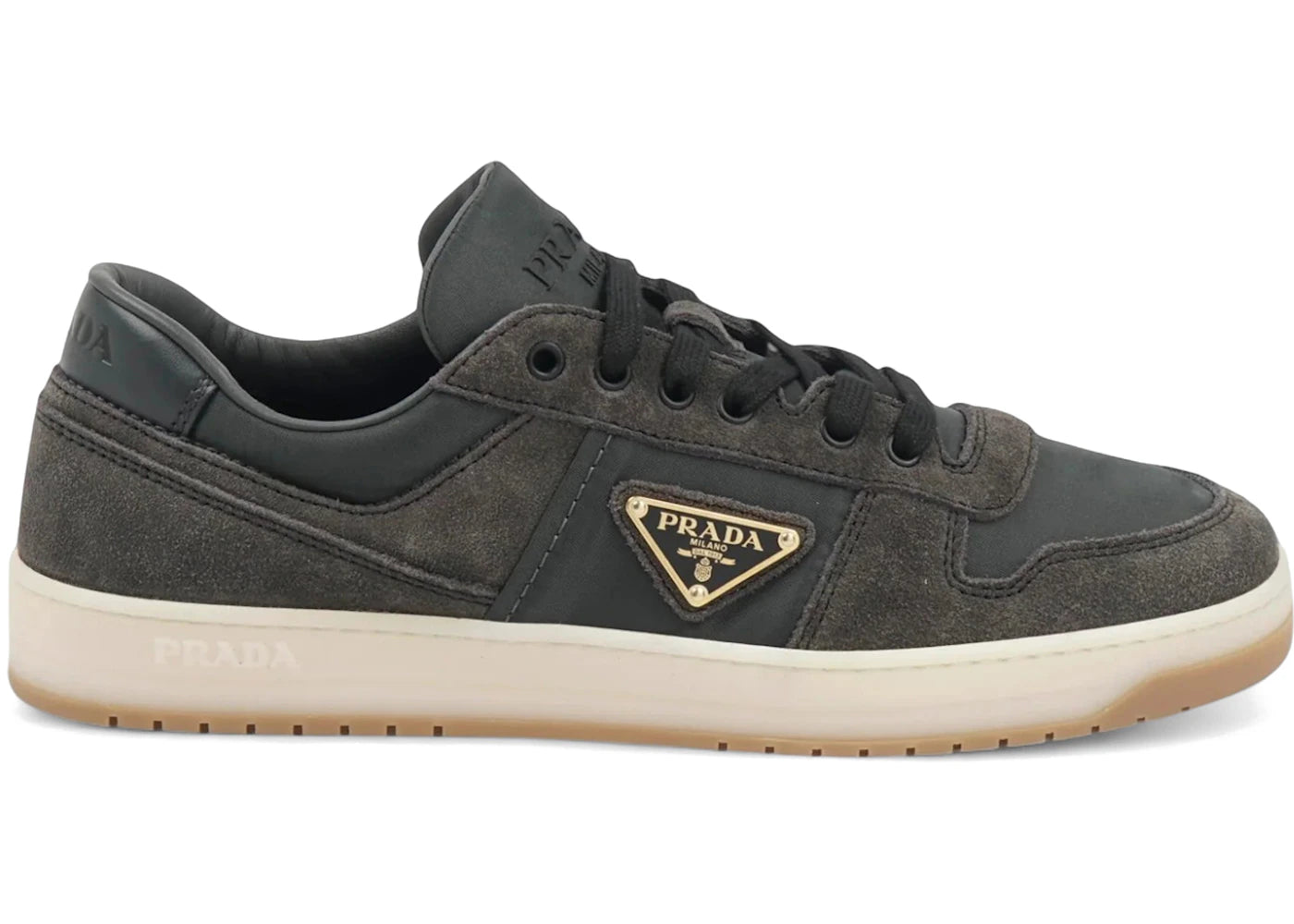 Prada Downtown Low Top Sneakers Dark Grey