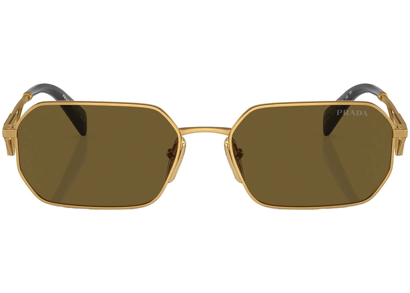 Prada Geometric Sunglasses Gold/Brown Spra51