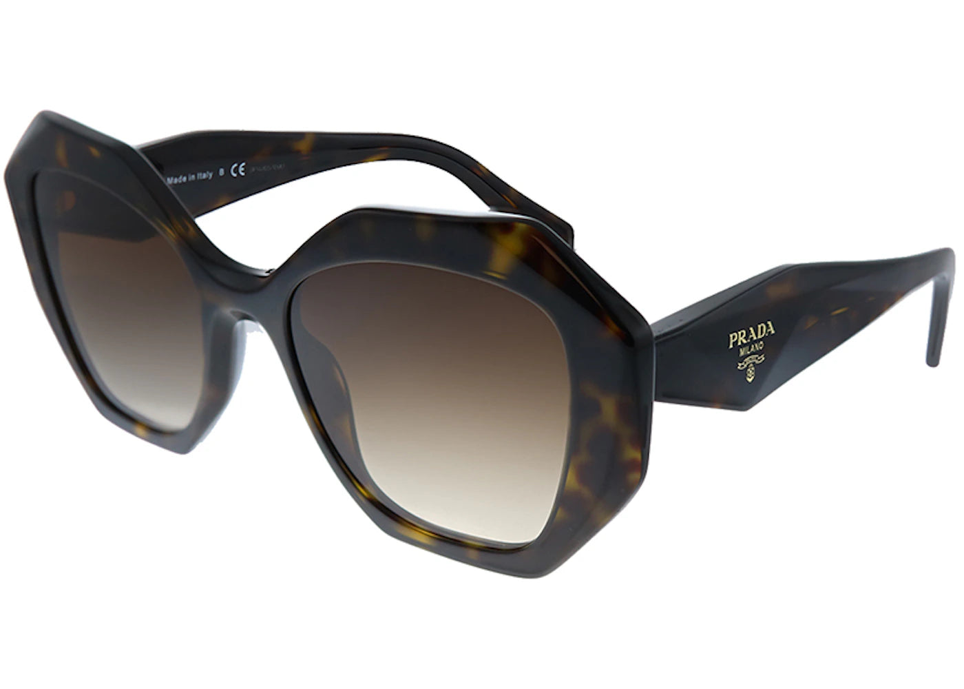 Prada Geometric Sunglasses Tortoise (Pr_16Ws_2Au6S1)