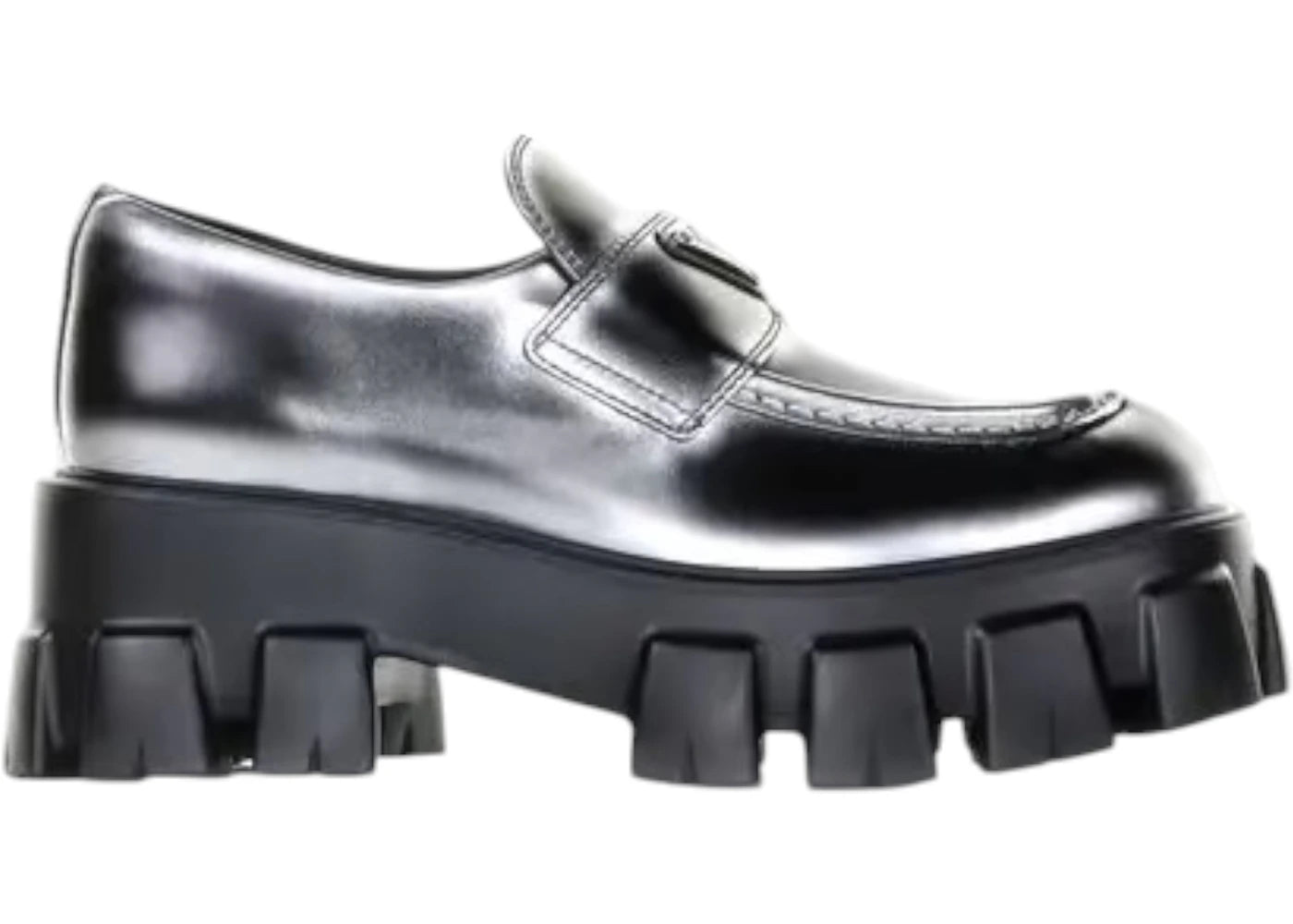 Prada Monolith Loafer Nero Argento (Women'S)