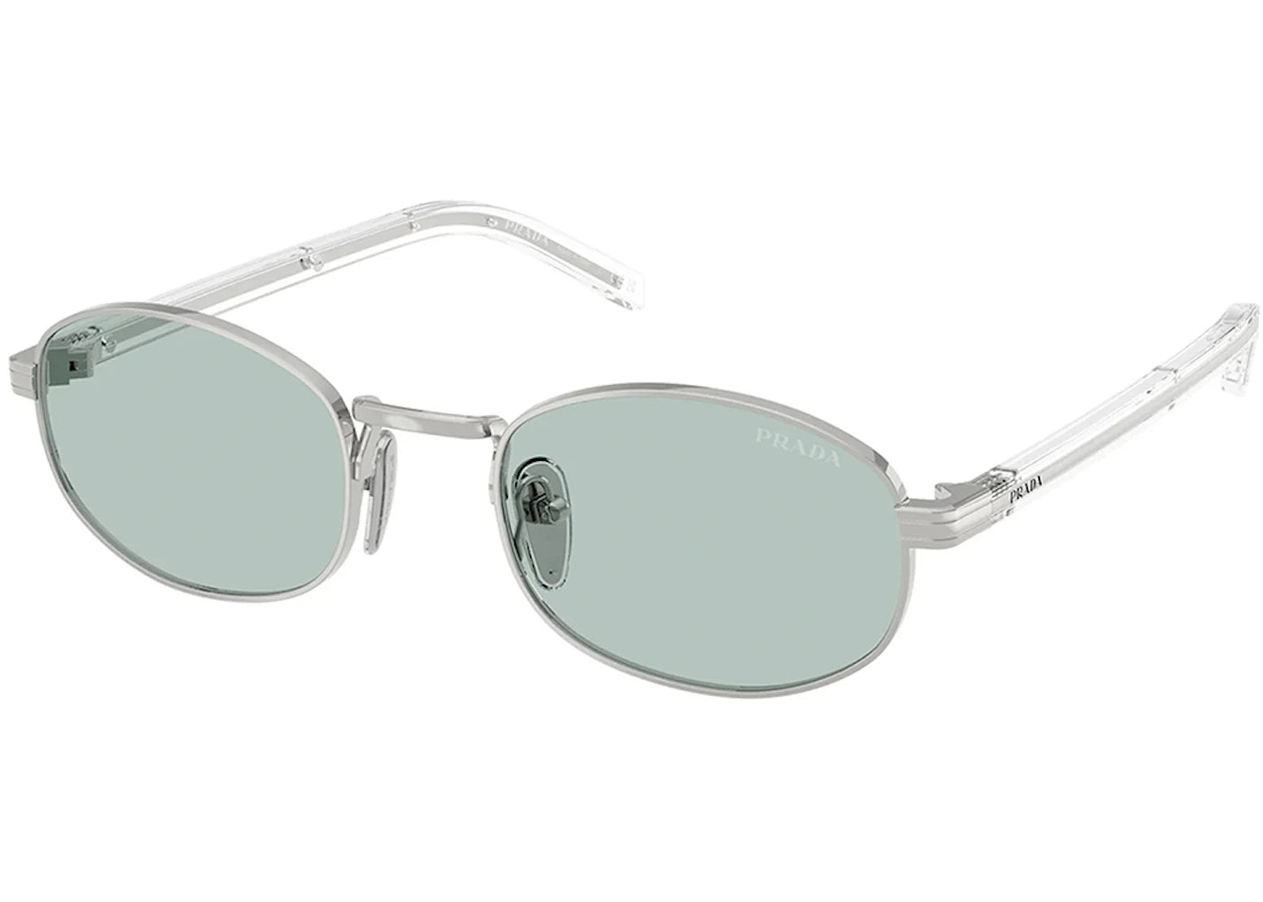 Prada Oval Sunglasses Silver (Pr_B53S_1Bc40N_49Mm)
