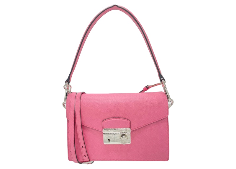 Prada Pattina Saffiano Leather Mini Bag Pink – Kicks Machine