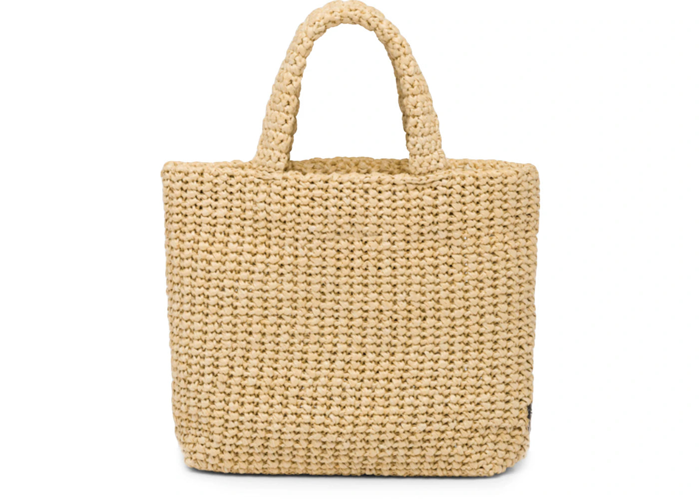 Prada Raffia Tote Bag Small Tan