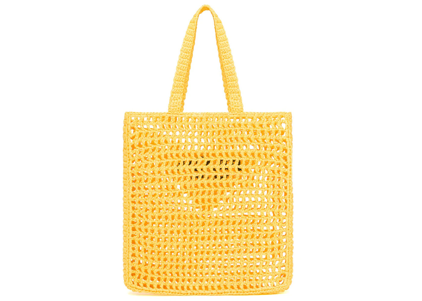 Prada Raffia Tote Bag Yellow
