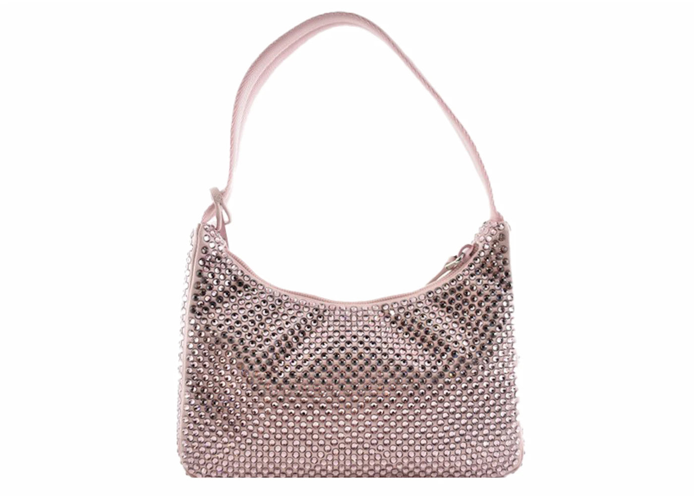 prada re-edition 2000 crystal mini bag pink