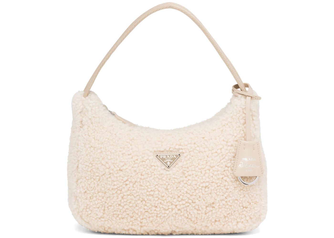 prada re-edition 2000 mini bag ecru