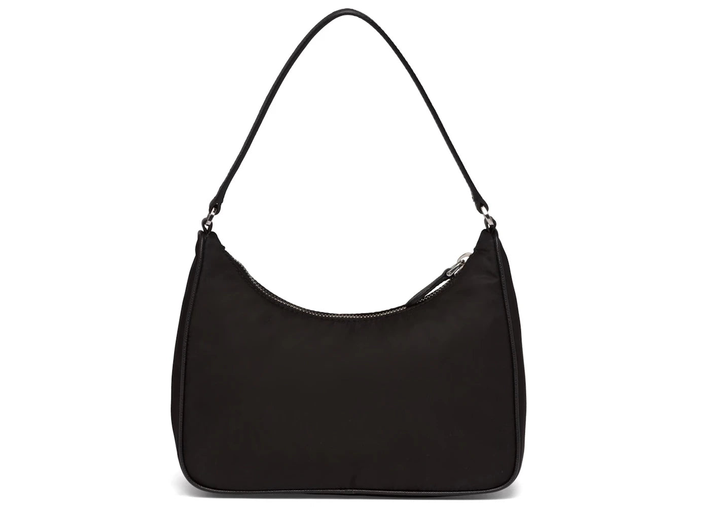 prada re-edition 2005 mini bag nylon saffiano leather strap black