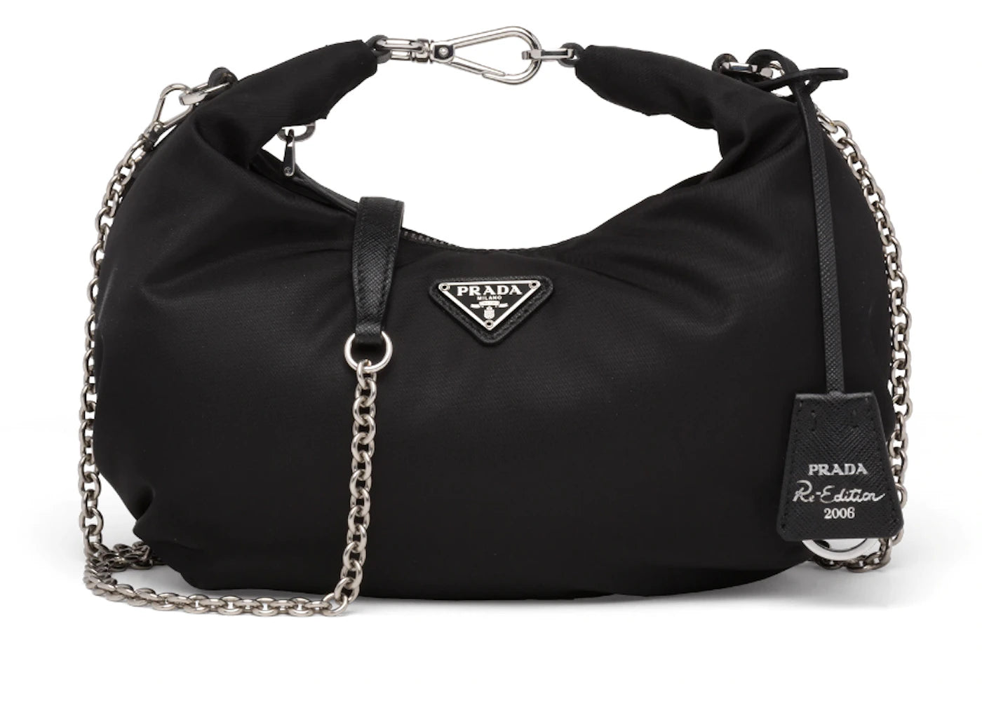 prada re-edition 2006 nylon bag black