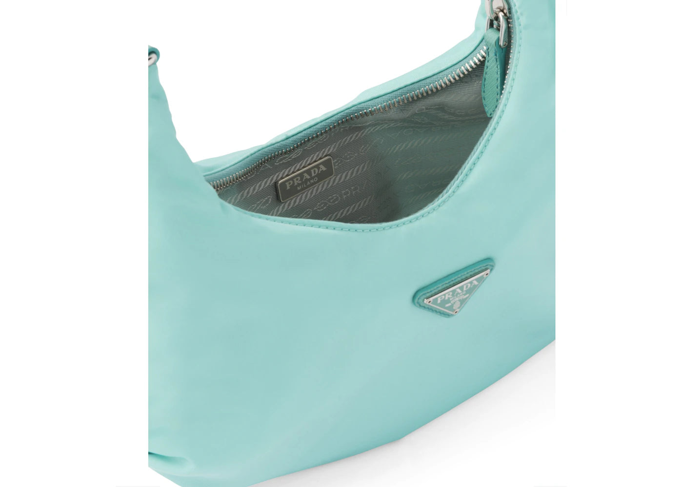 prada re-edition 2006 nylon bag jade green