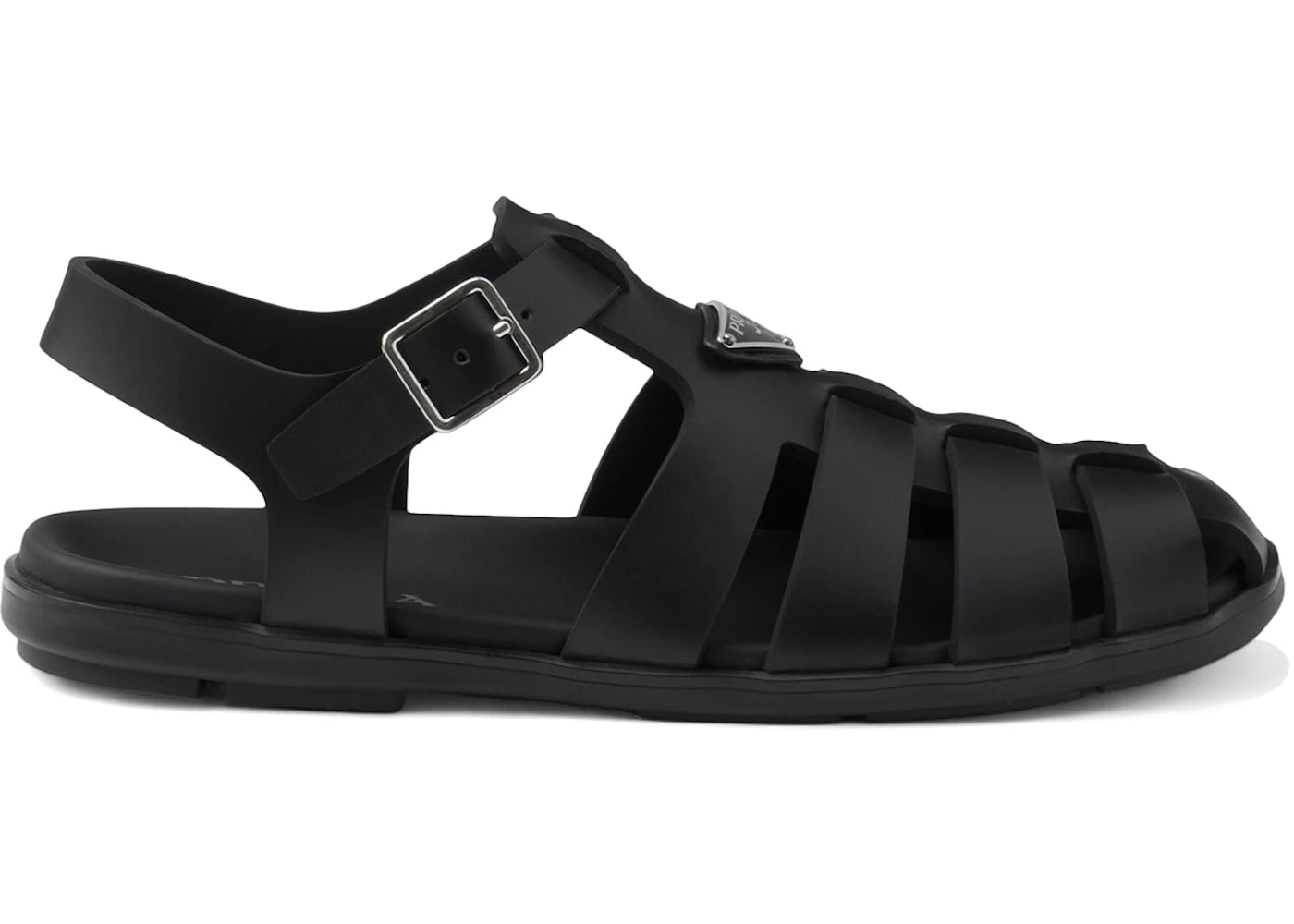 Prada Rubber Fisherman Sandals Black