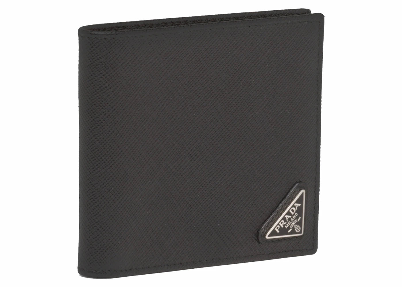 Prada Saffiano Leather Bi-Fold Wallet Black