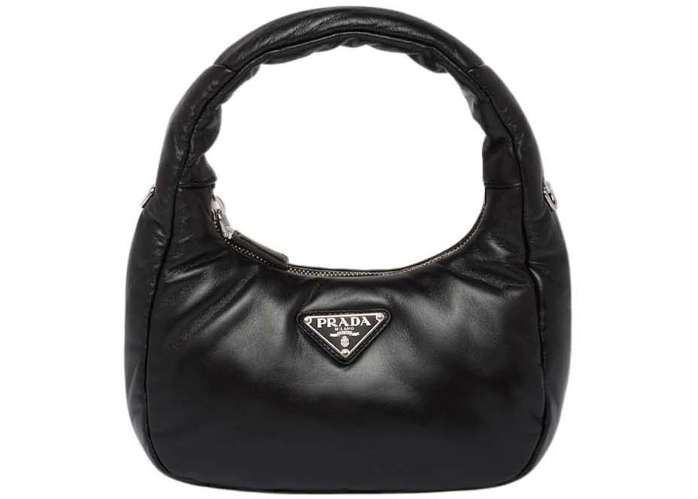 prada soft padded nappa-leather mini bag black