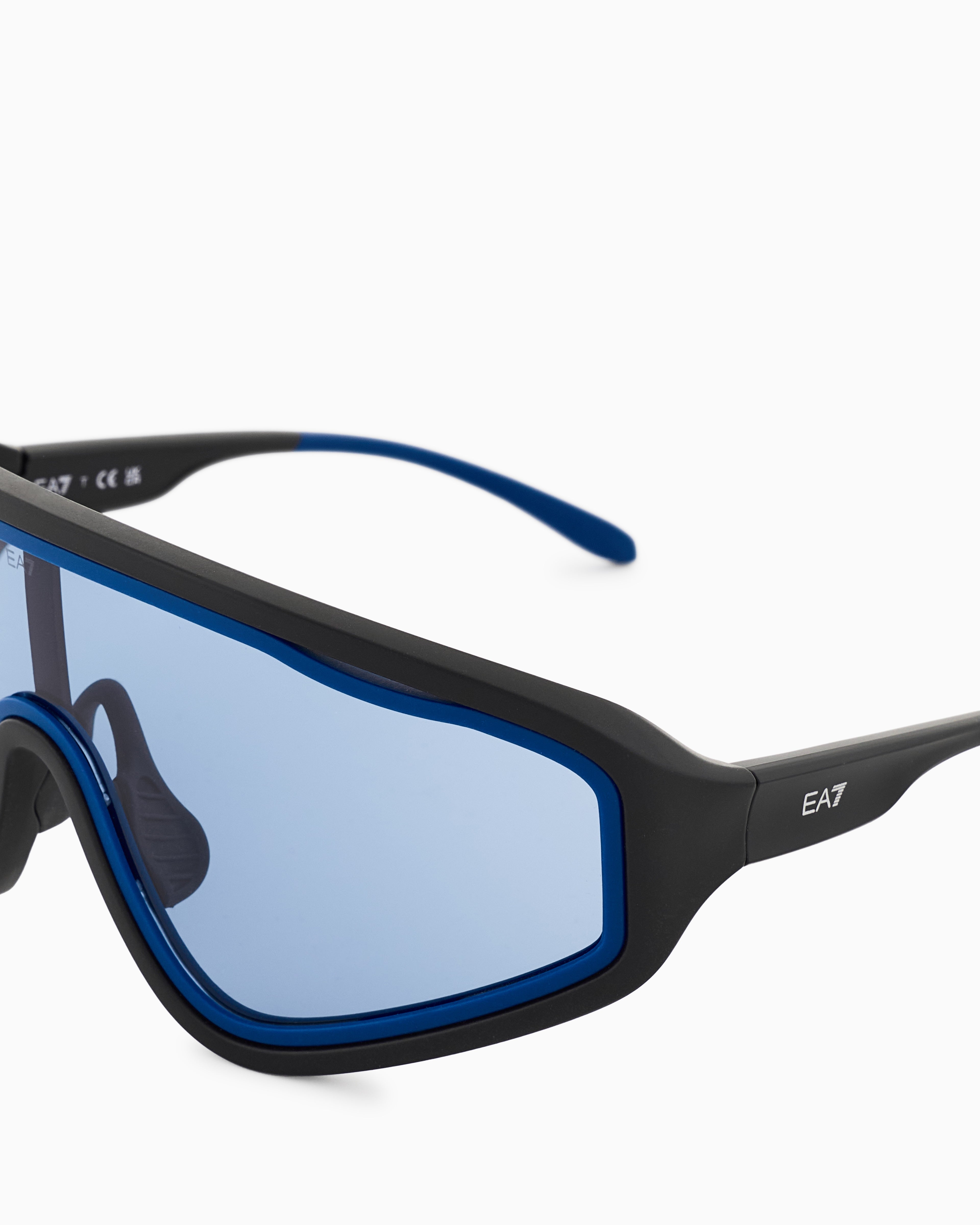EA7 Irregular-shaped sports sunglasses