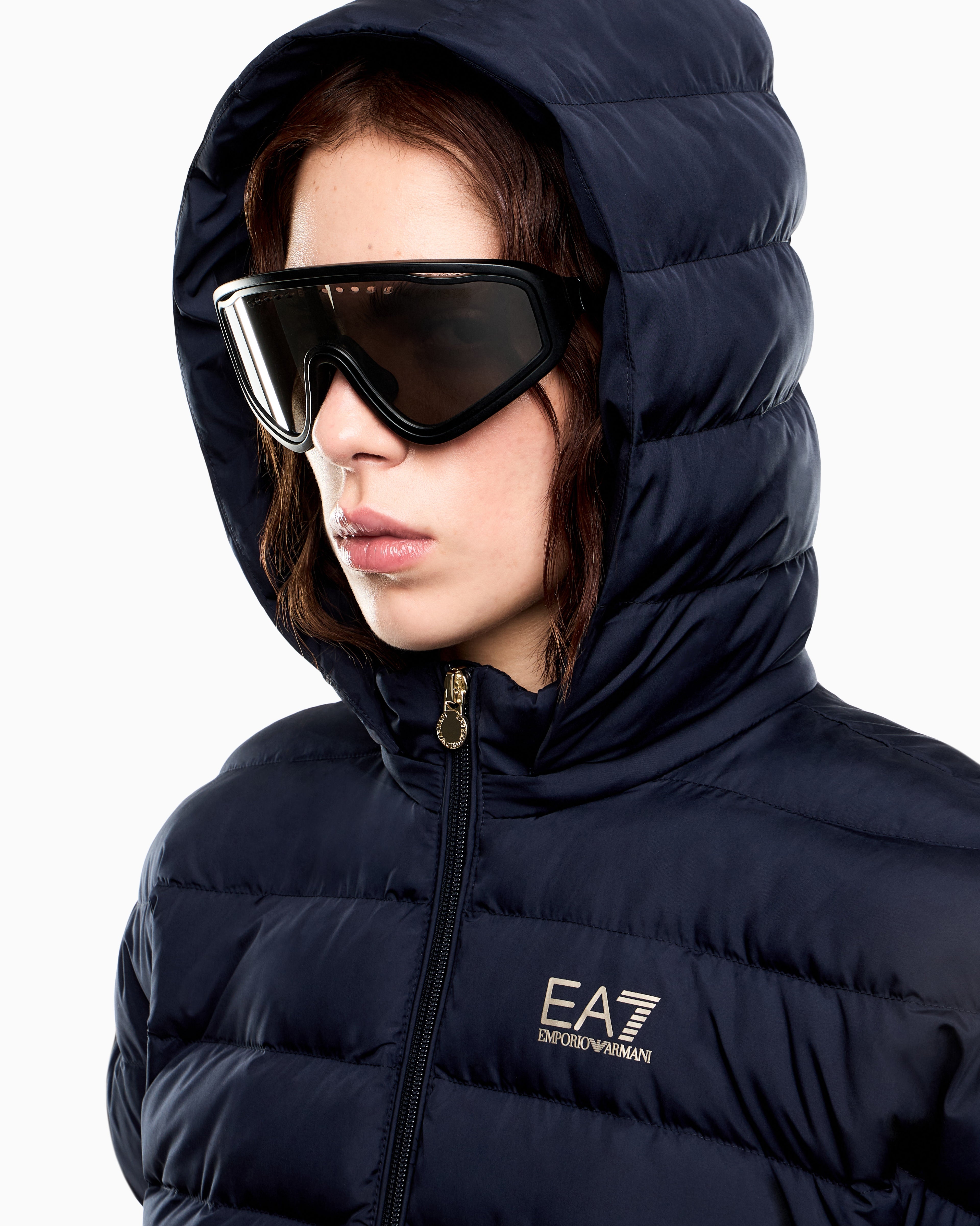 EA7 Irregular-shaped sports sunglasses