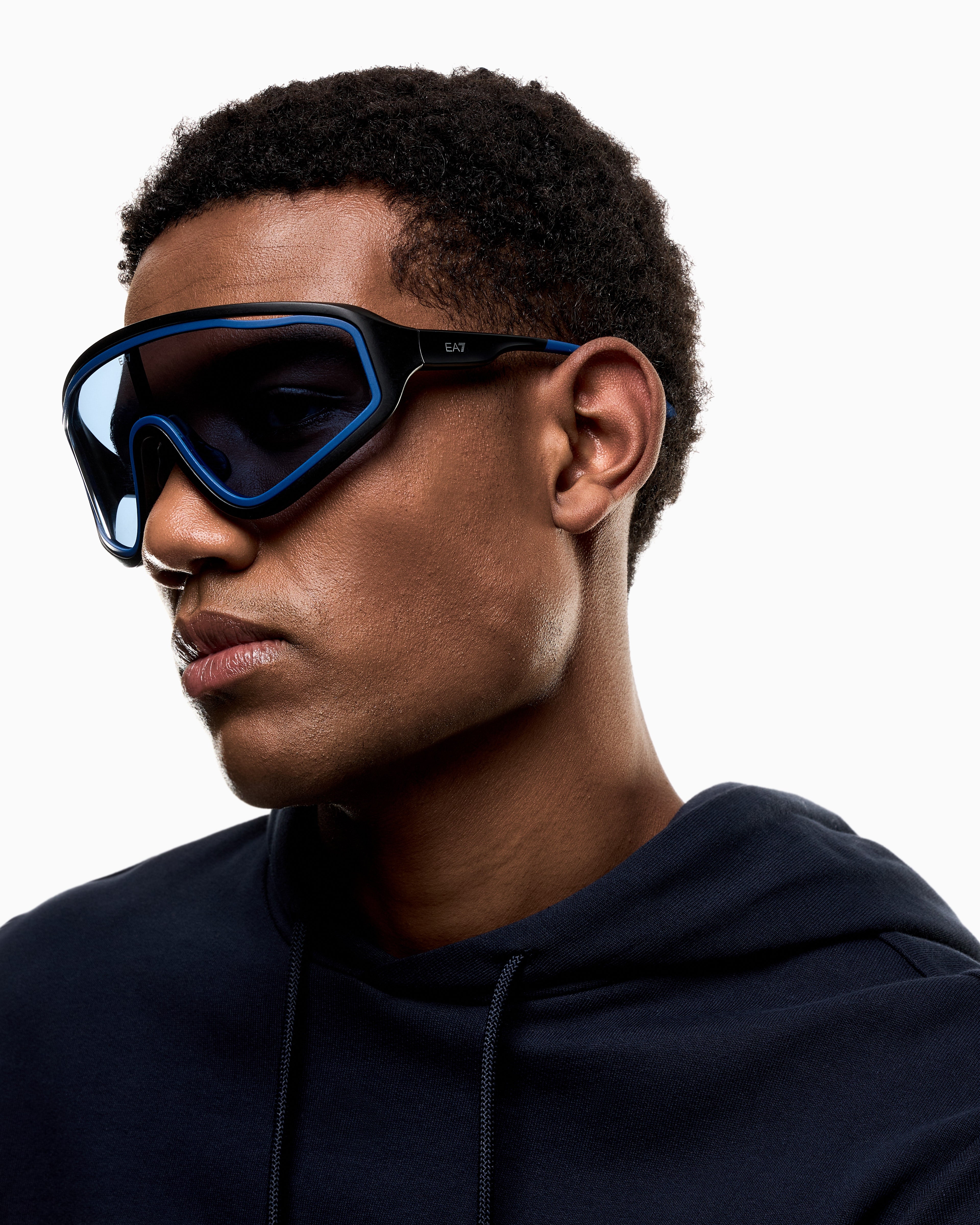EA7 Irregular-shaped sports sunglasses
