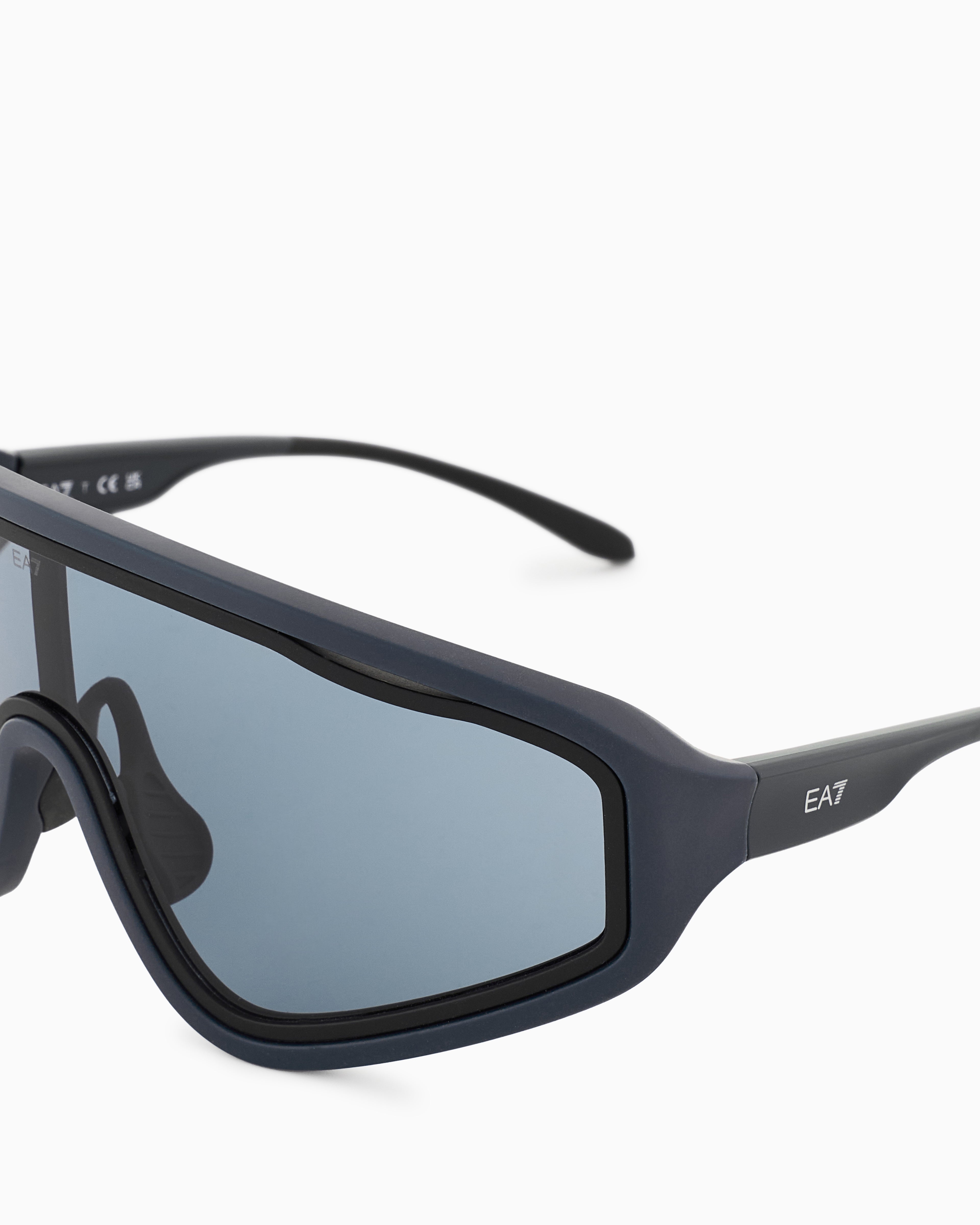 EA7 Irregular-shaped sports sunglasses