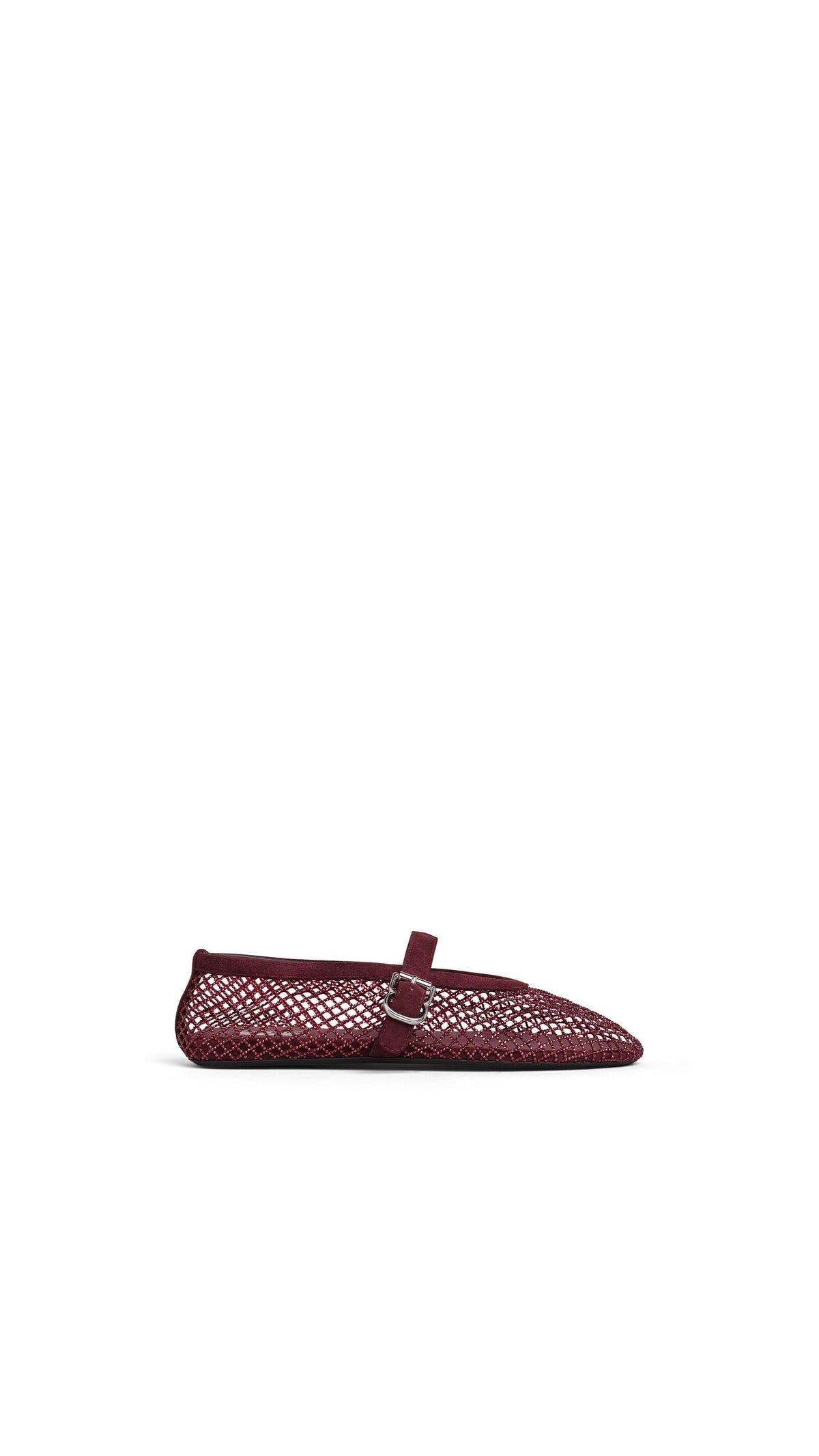 Alaïa Ballet Flats In Strass Fishnet