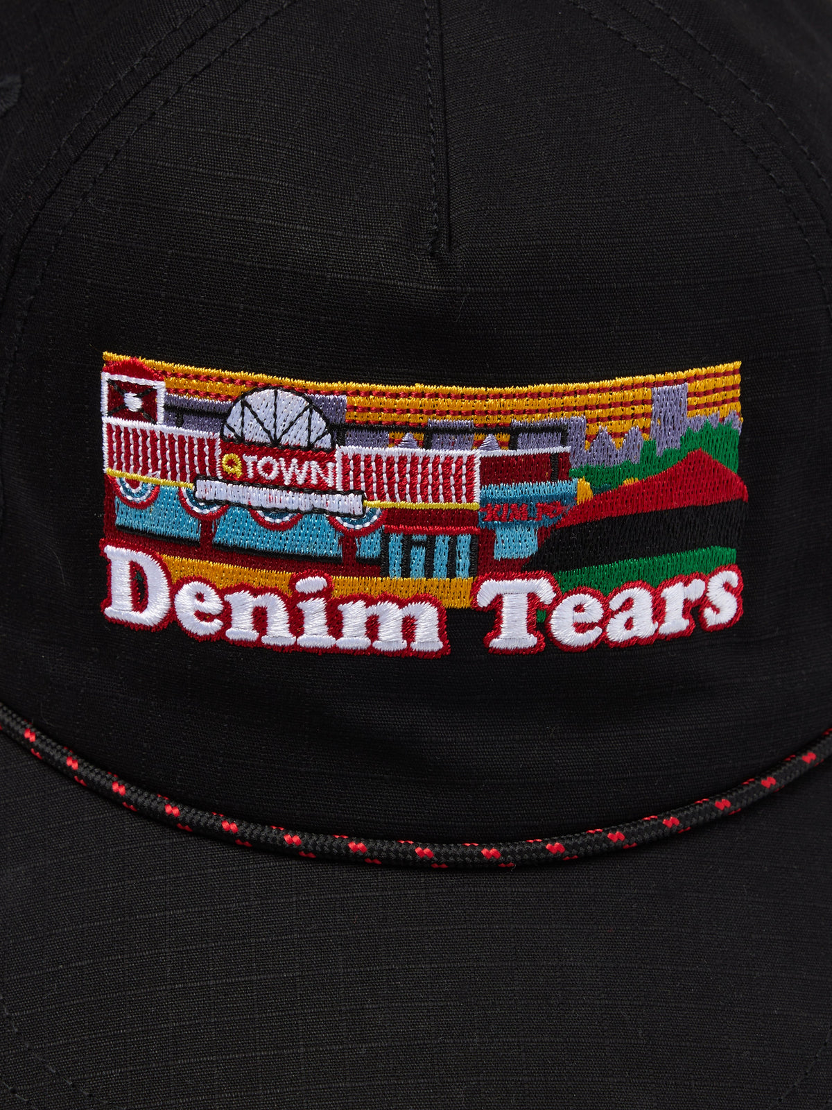 Denim Tears Q Town Cap Black