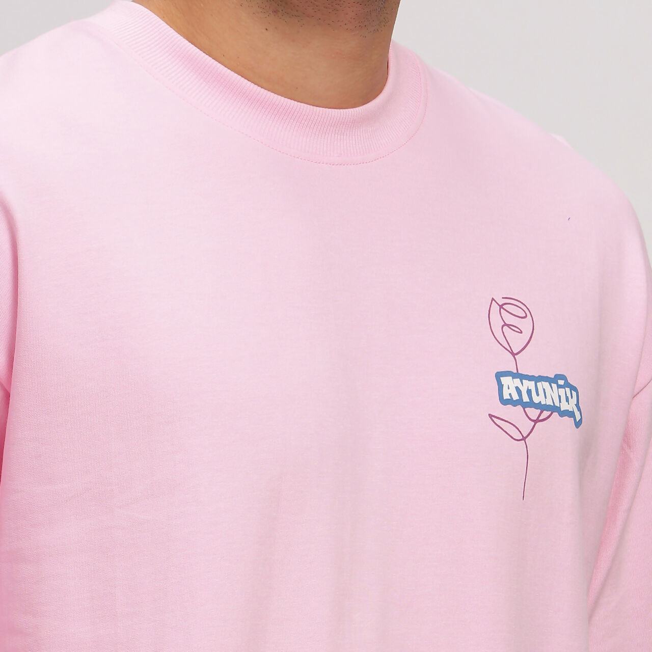 Pink Line Art Tee