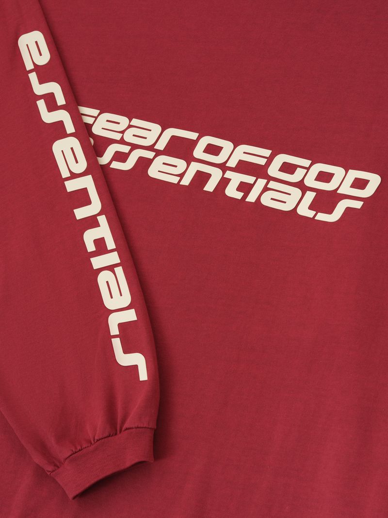 Essentials 90S Long Sleeve Tee Crimson