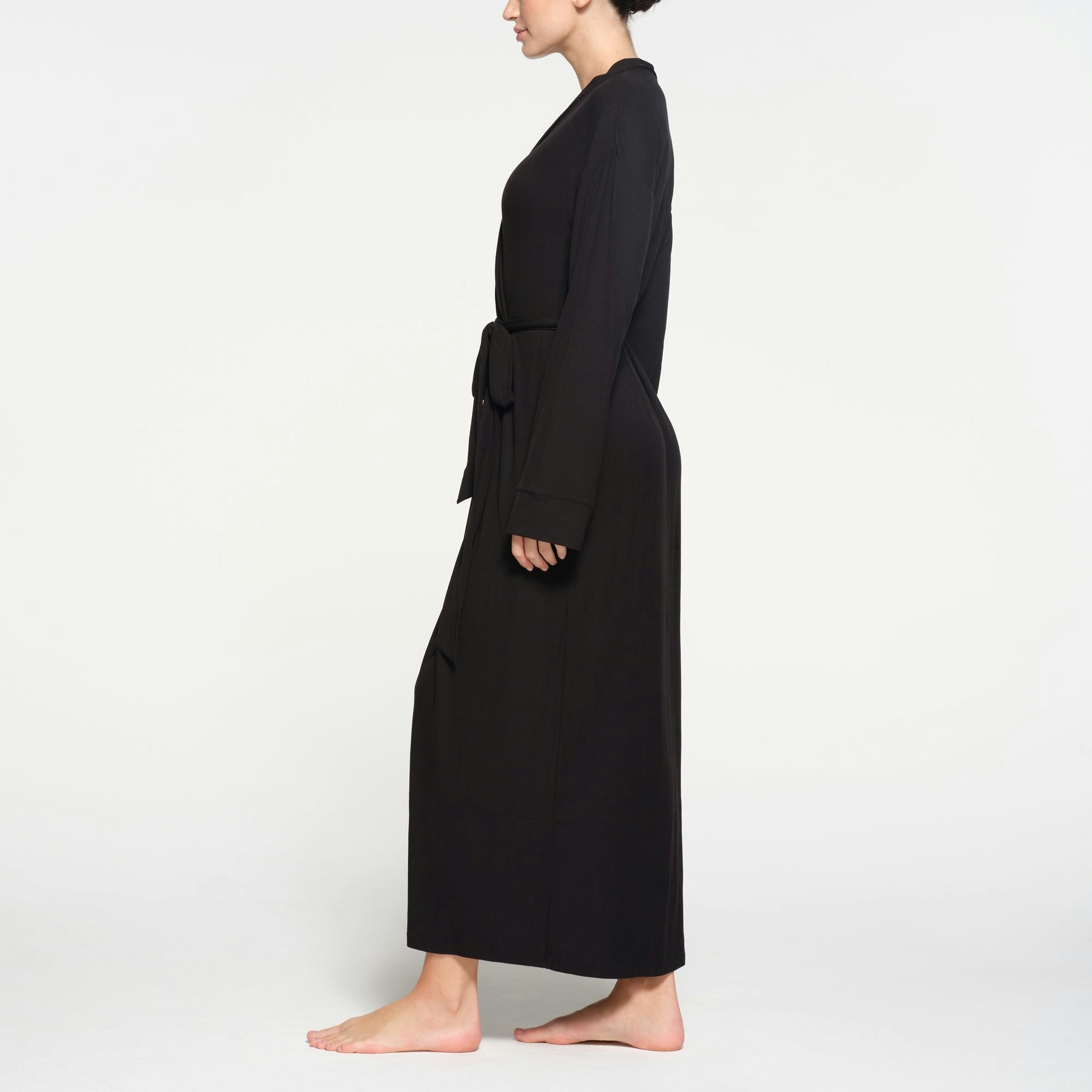 Skims Soft Lounge Long Robe Onyx
