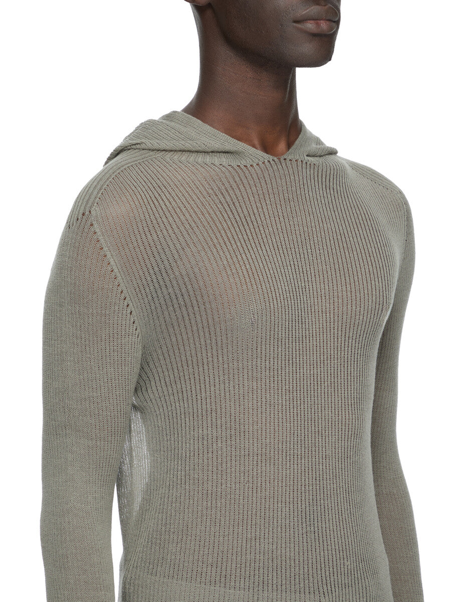 Rick Owens Sheer Hooded LS T