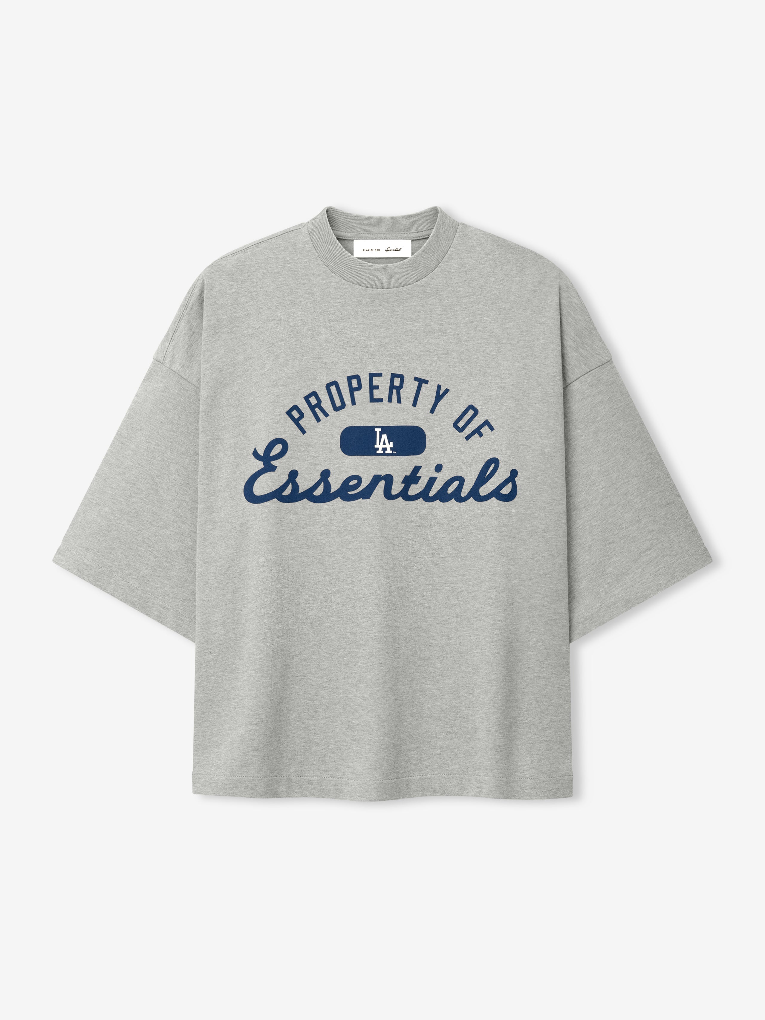 Essentials Dodgers Merch Tee Concrete Heather