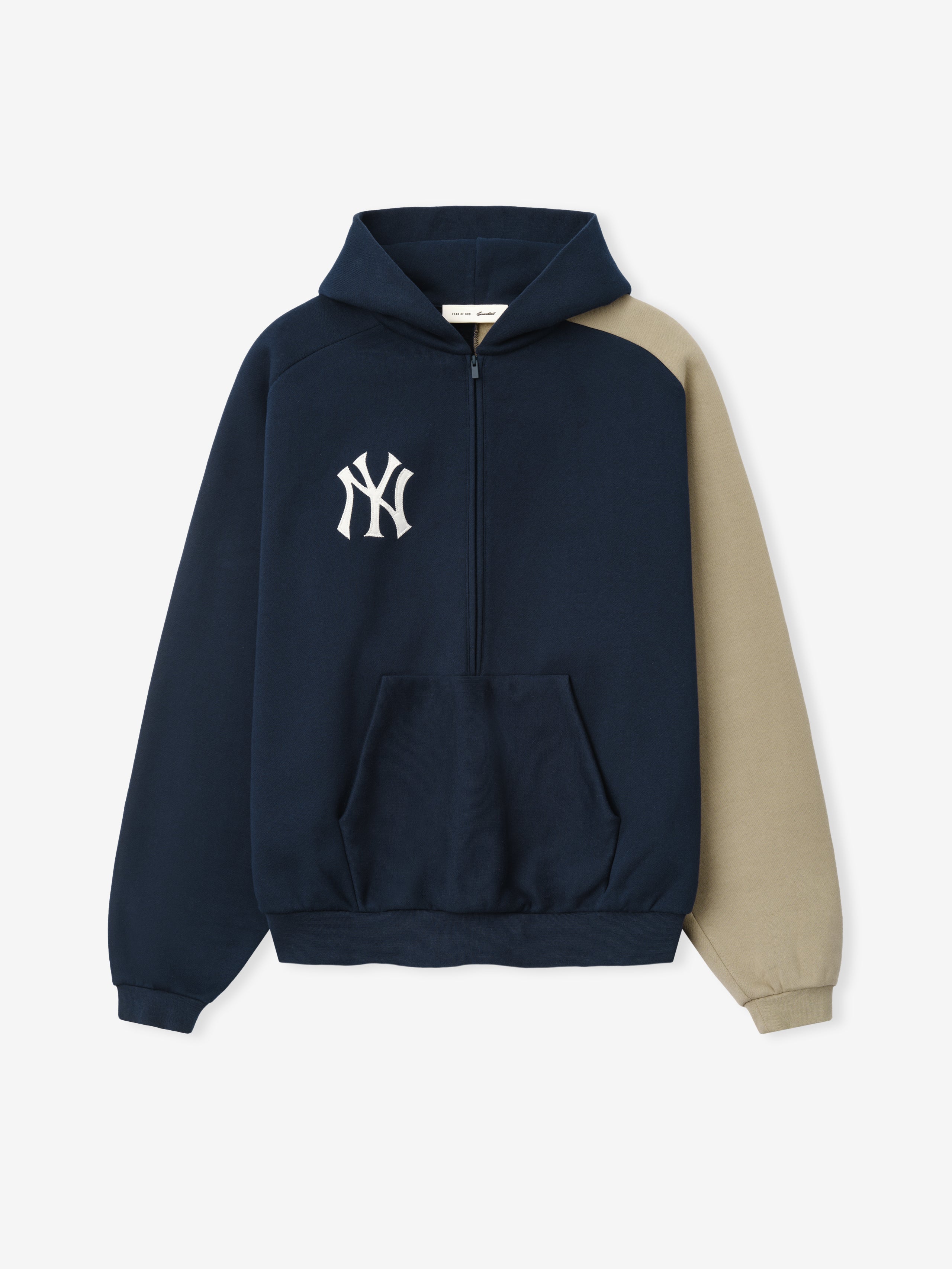 Essentials Yankees Raglan Half Zip Sport Hoodie Dark Sapphire/ Overland