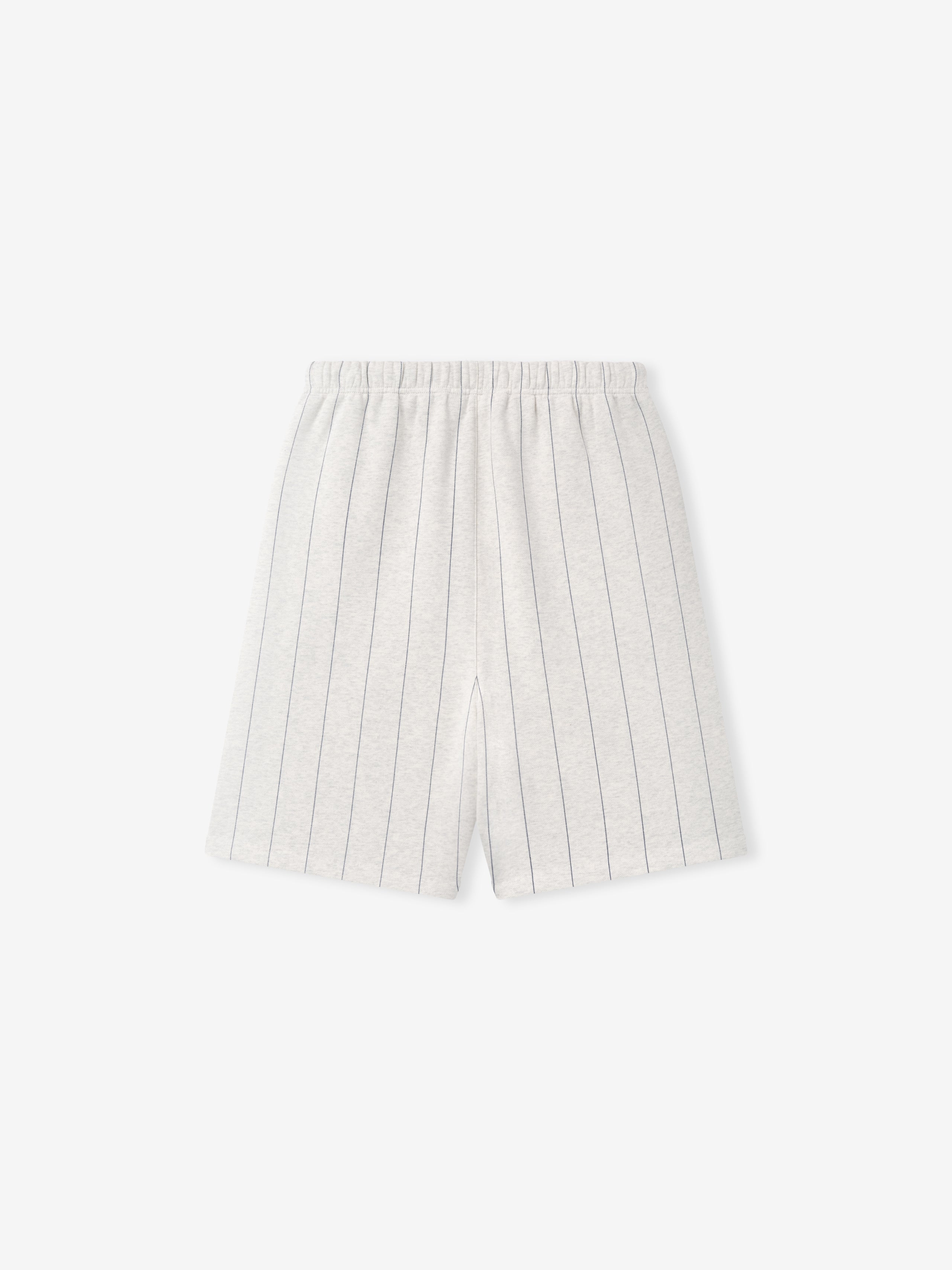 Essentials Dodgers 90'S Sweatshort Oatmeal Heather W Dark Sapphire Pinstripes