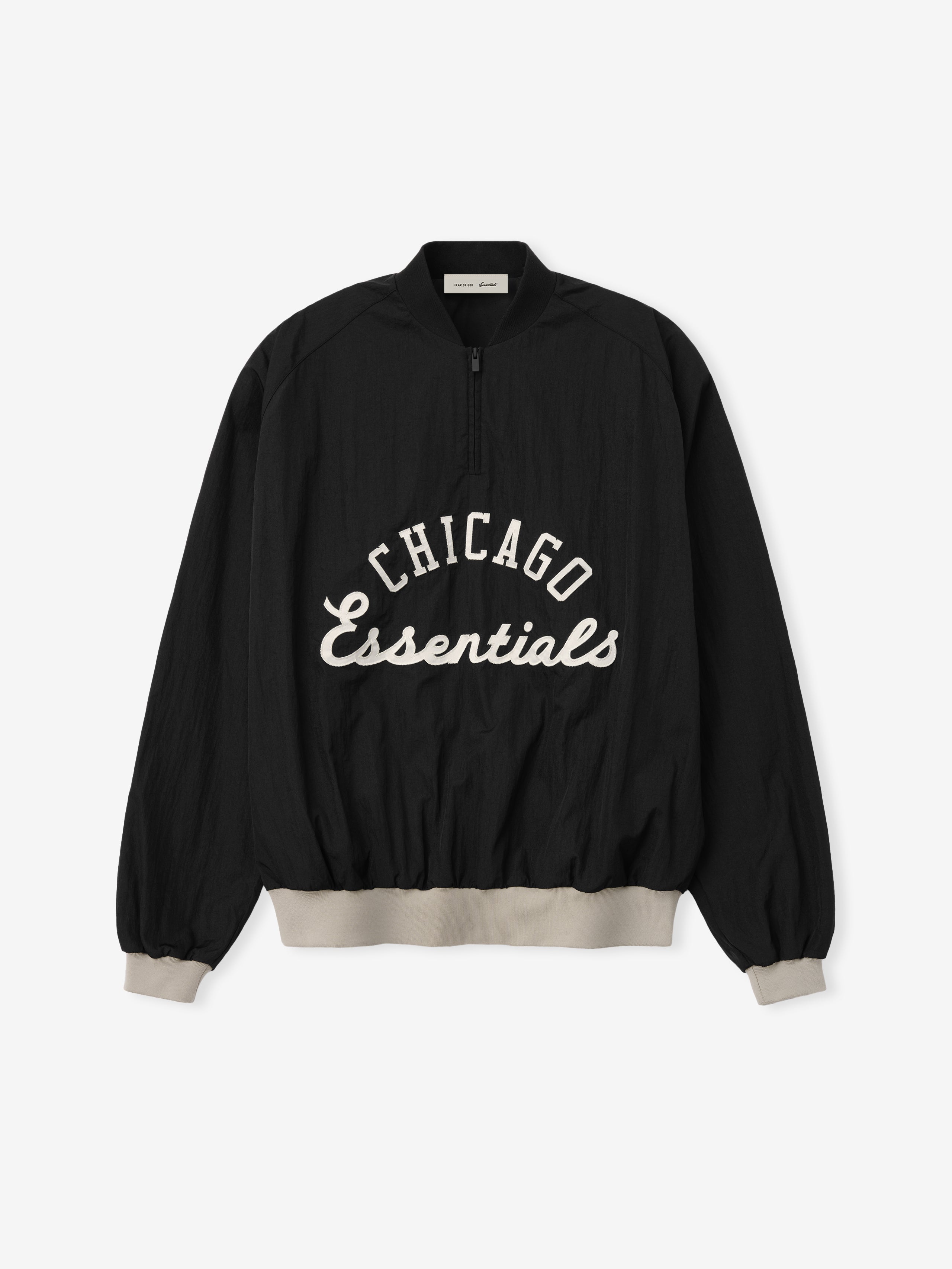 Essentials White Sox Half Zip Pullover Black