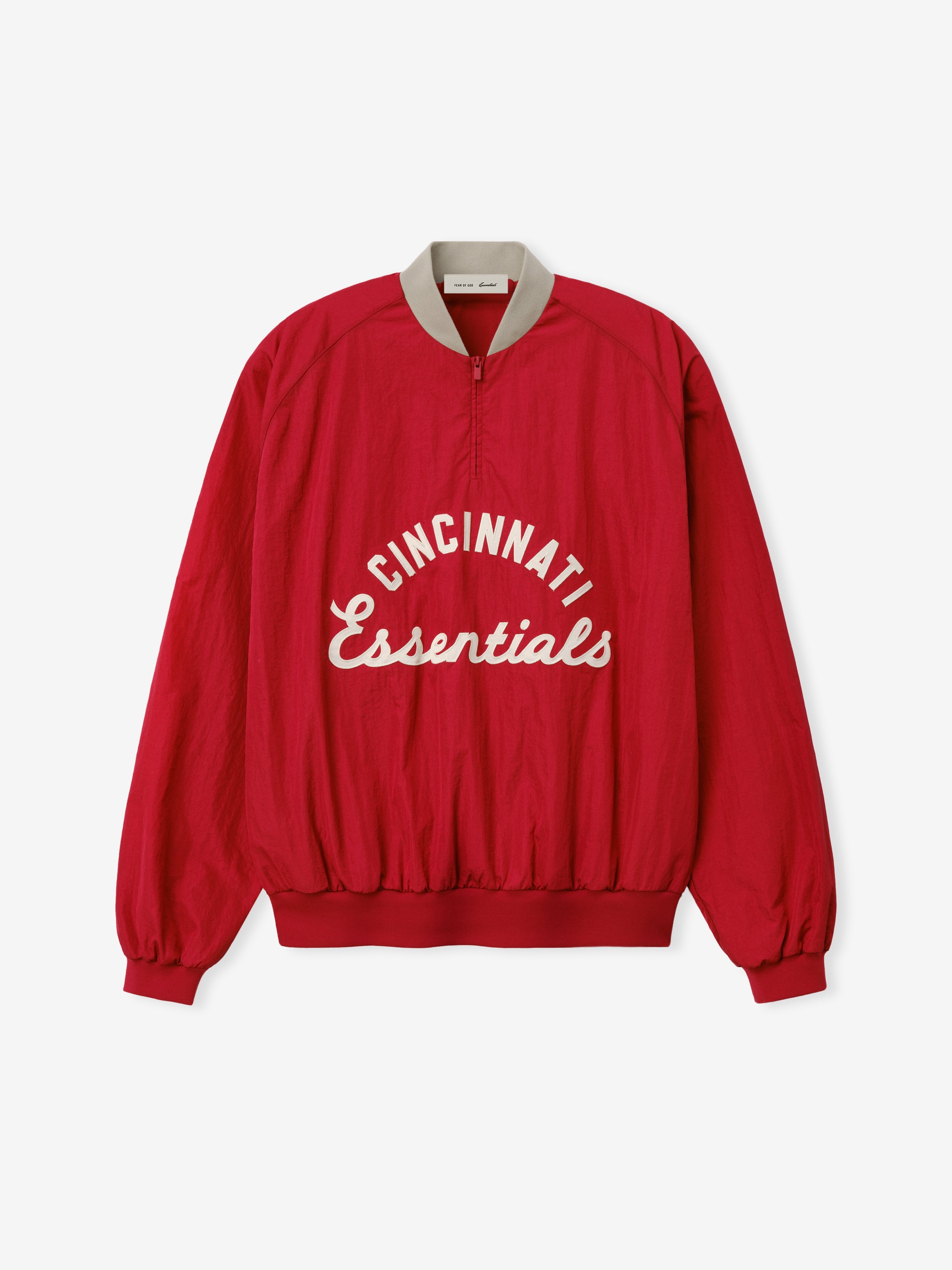 Essentials Reds Half Zip Pullover Stone Red/ Seal Rib