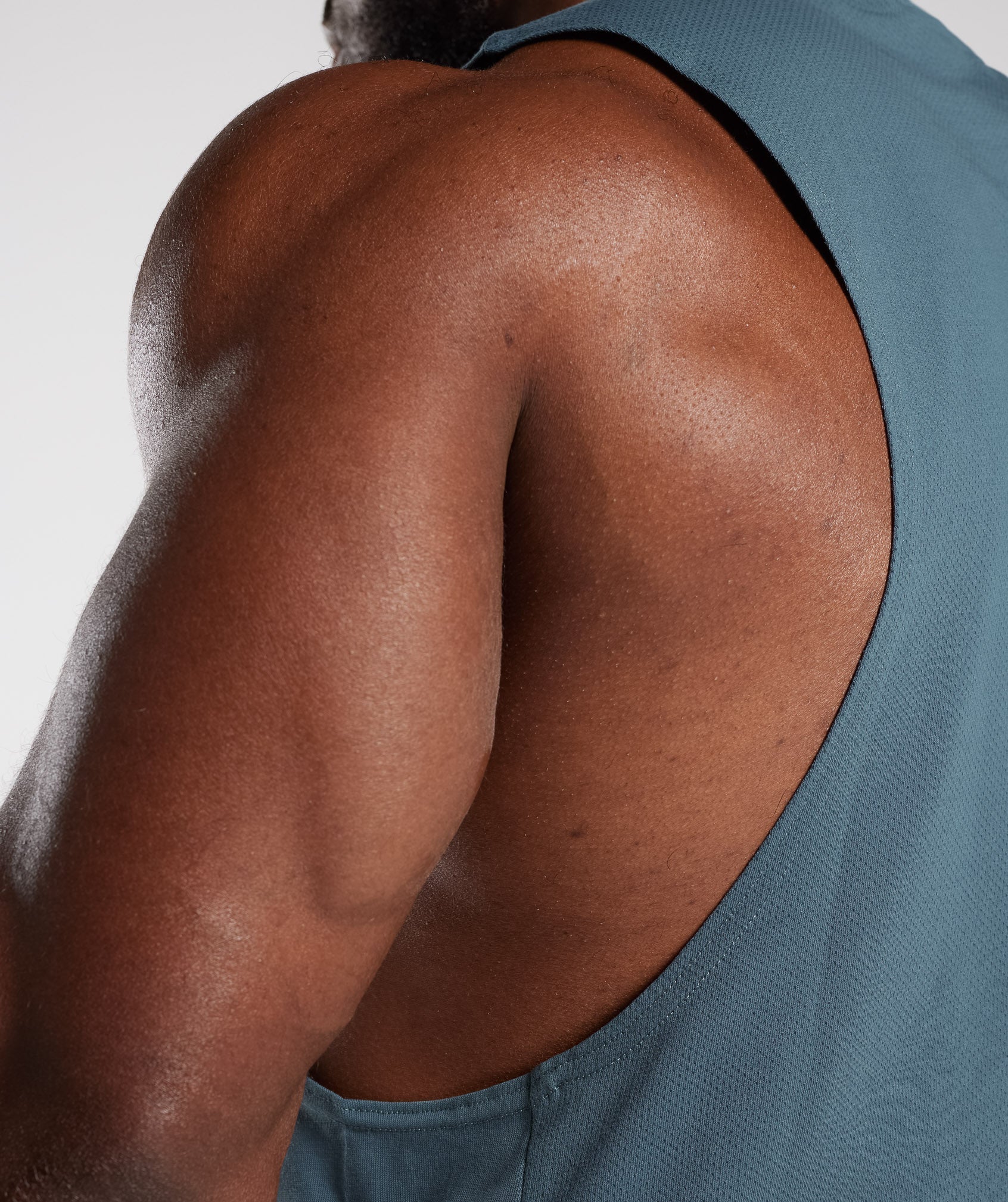 Gymshark React Drop Arm Tank Denim Teal