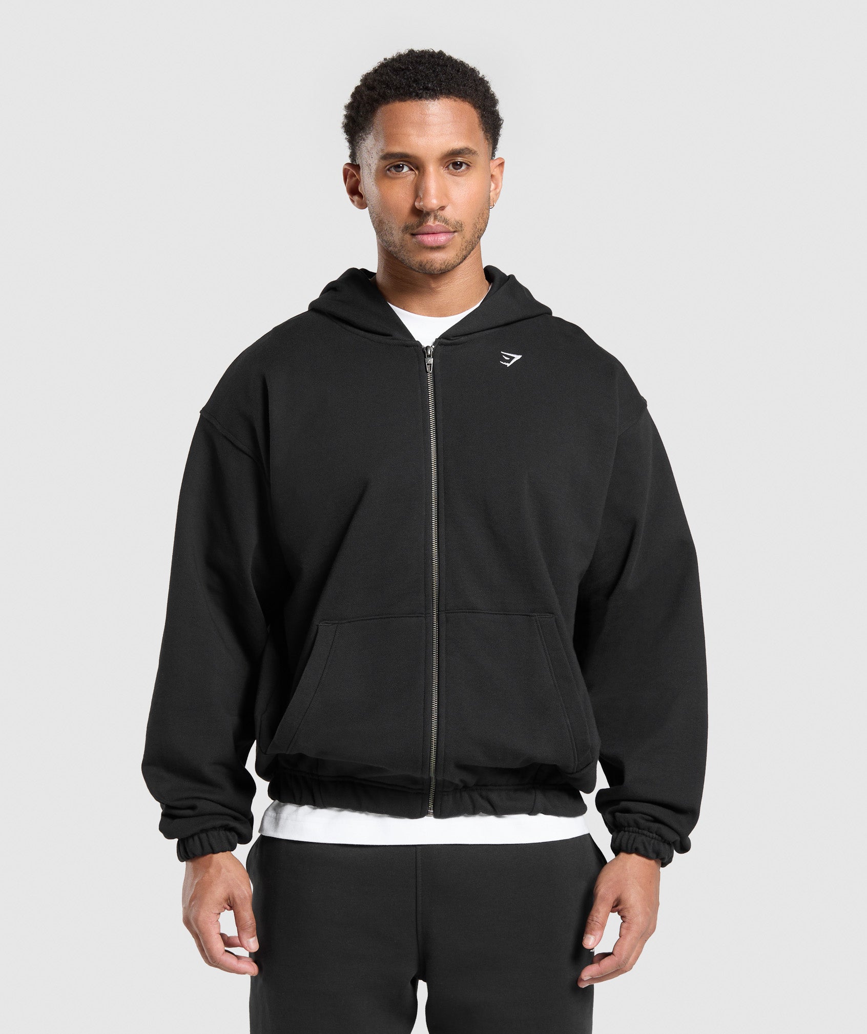 Gymshark Rest Day Essentials Zip Hoodie Black