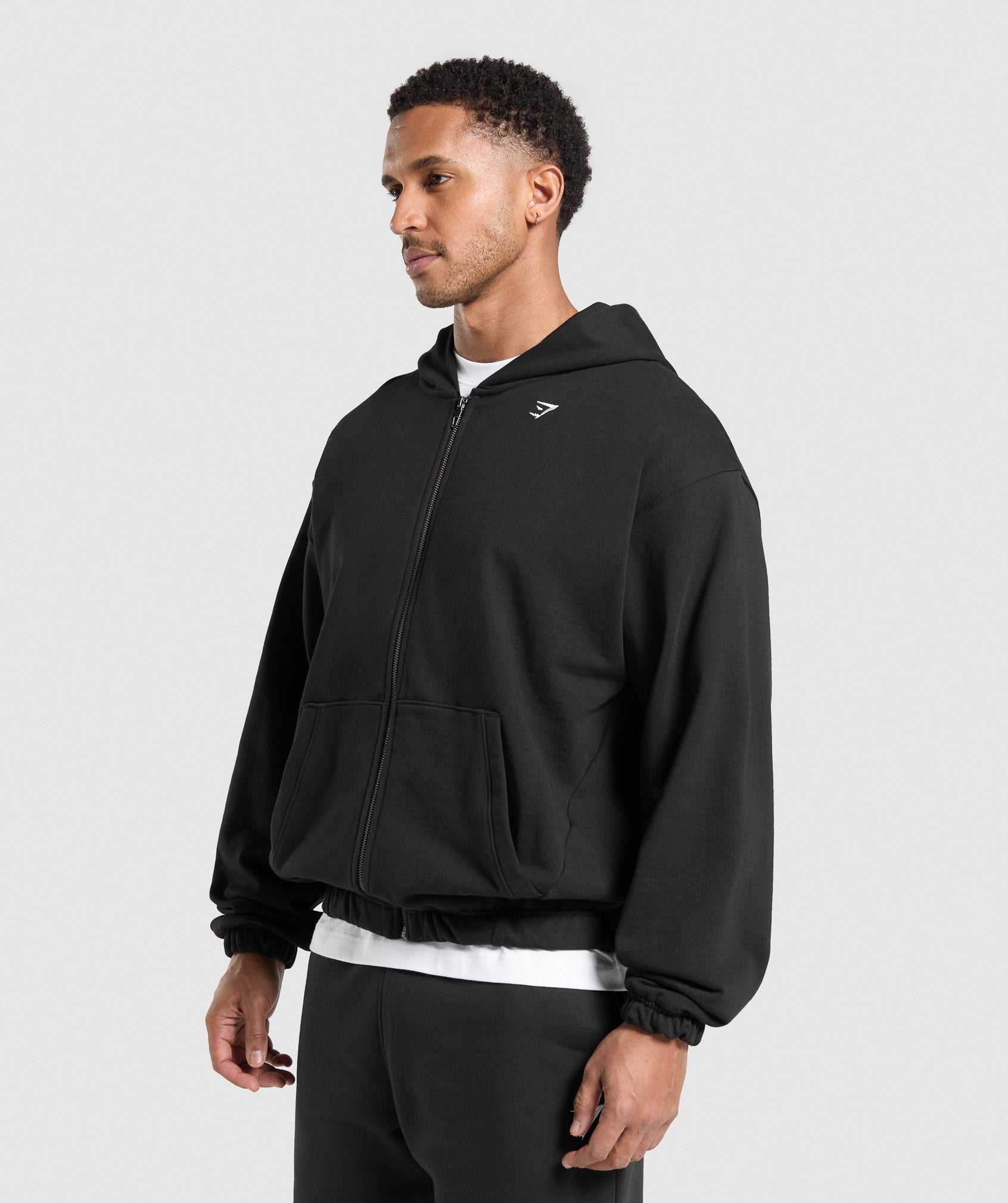 Gymshark Rest Day Essentials Zip Hoodie Black