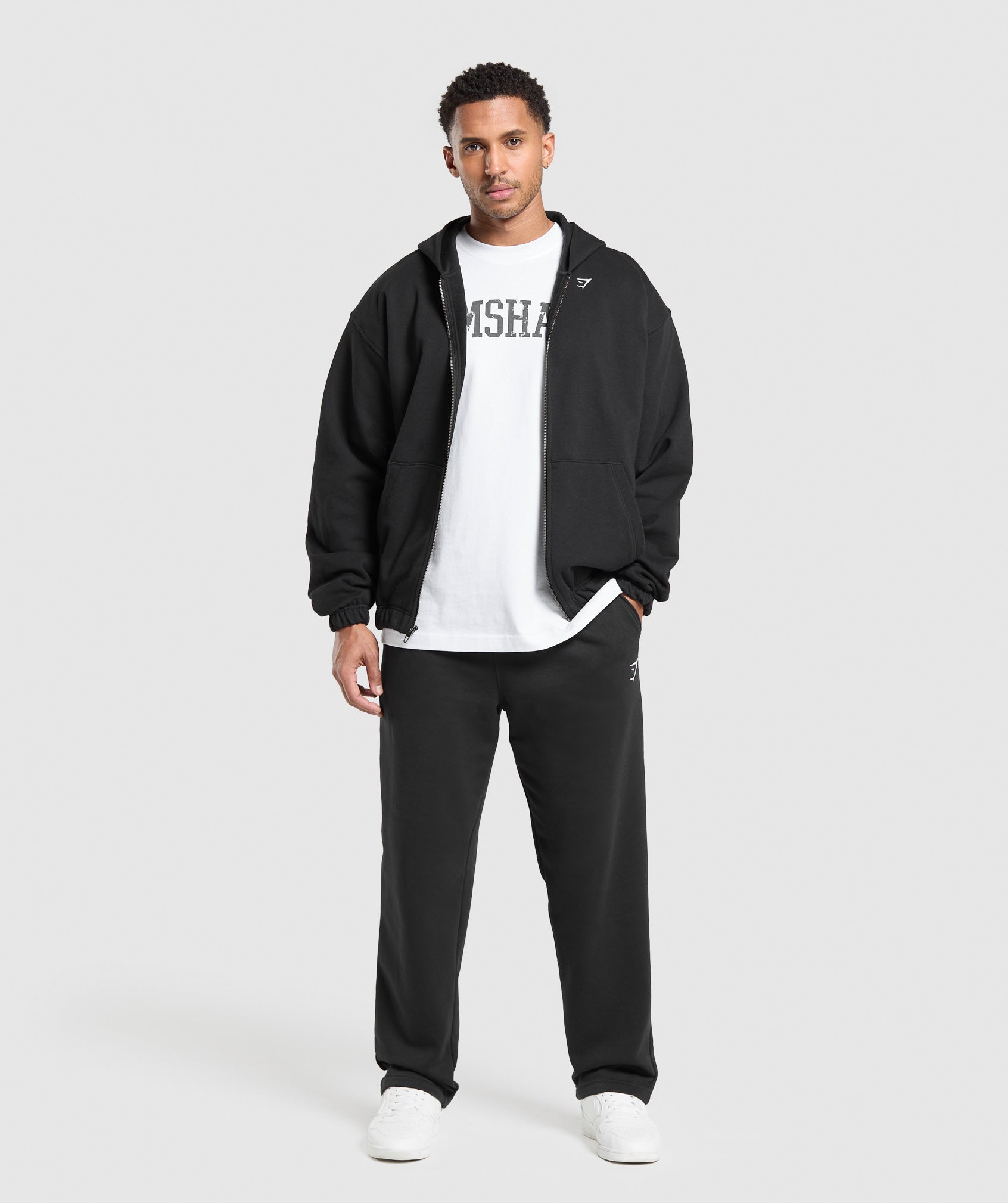 Gymshark Rest Day Essentials Zip Hoodie Black