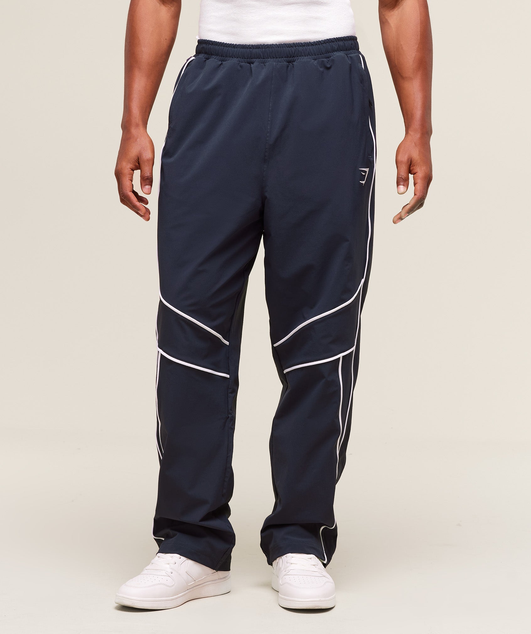 Gymshark Retro Crinkle Track Pants Heavy Blue